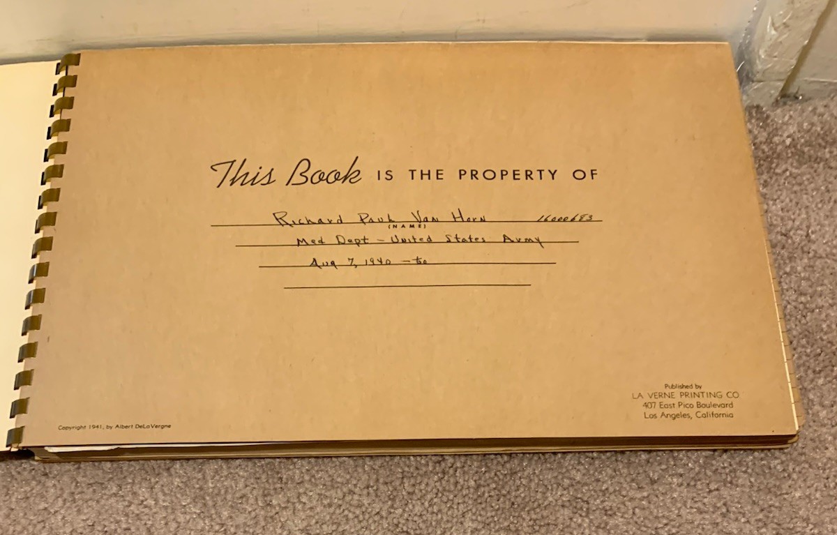 MILITARY SCRAPBOOK FORT LEWIS WA. STATE HOSPITAL VINTAGE 1940 WAR BOOK WITH PICS