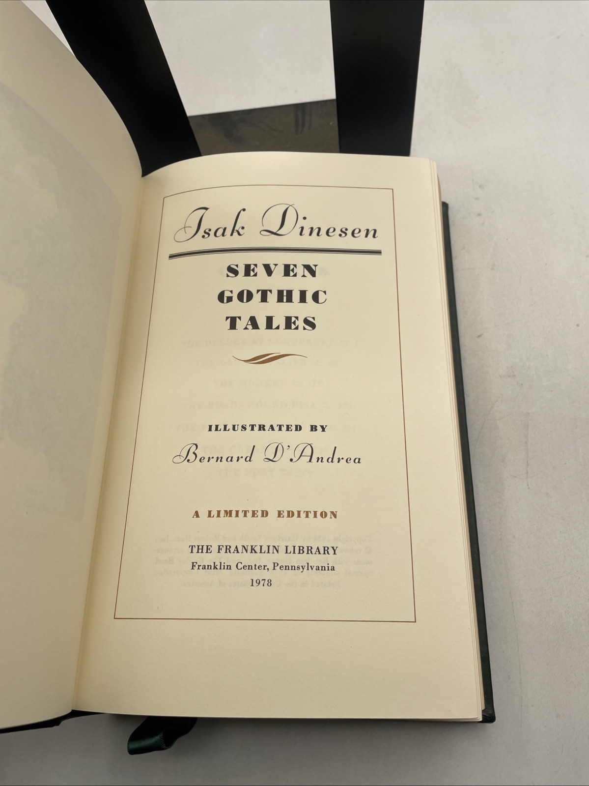 Seven Gothic Tales By Isak Dinesen 1978 Franklin Library Leather Bound