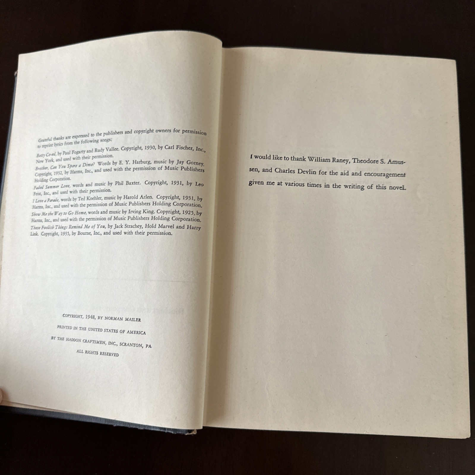 The Naked and the Dead by Norman Mailer 1948 HC
