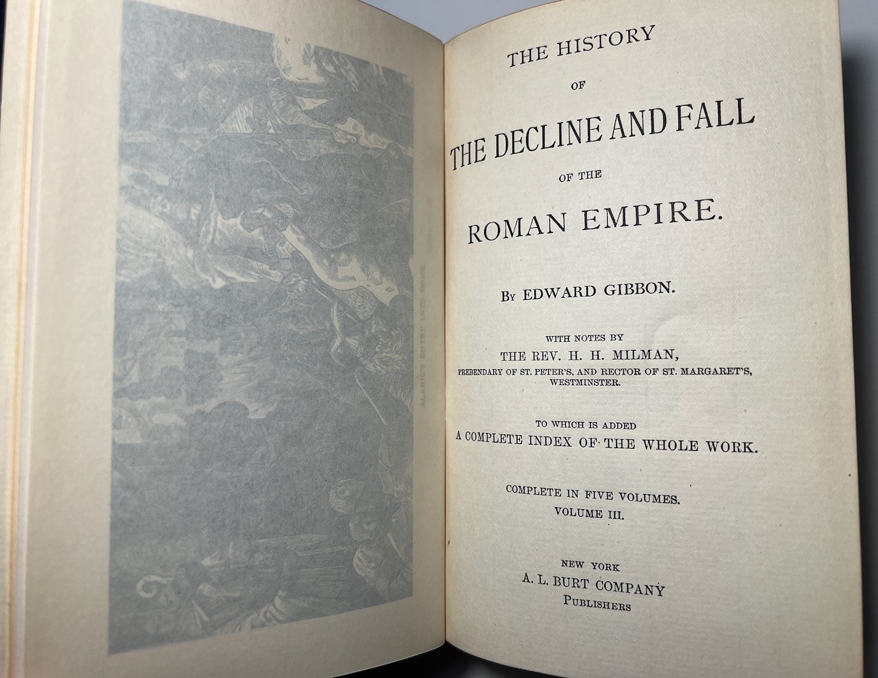 History Decline and Fall of the Roman Empire – Edward Gibbon 5 Vols Vintage