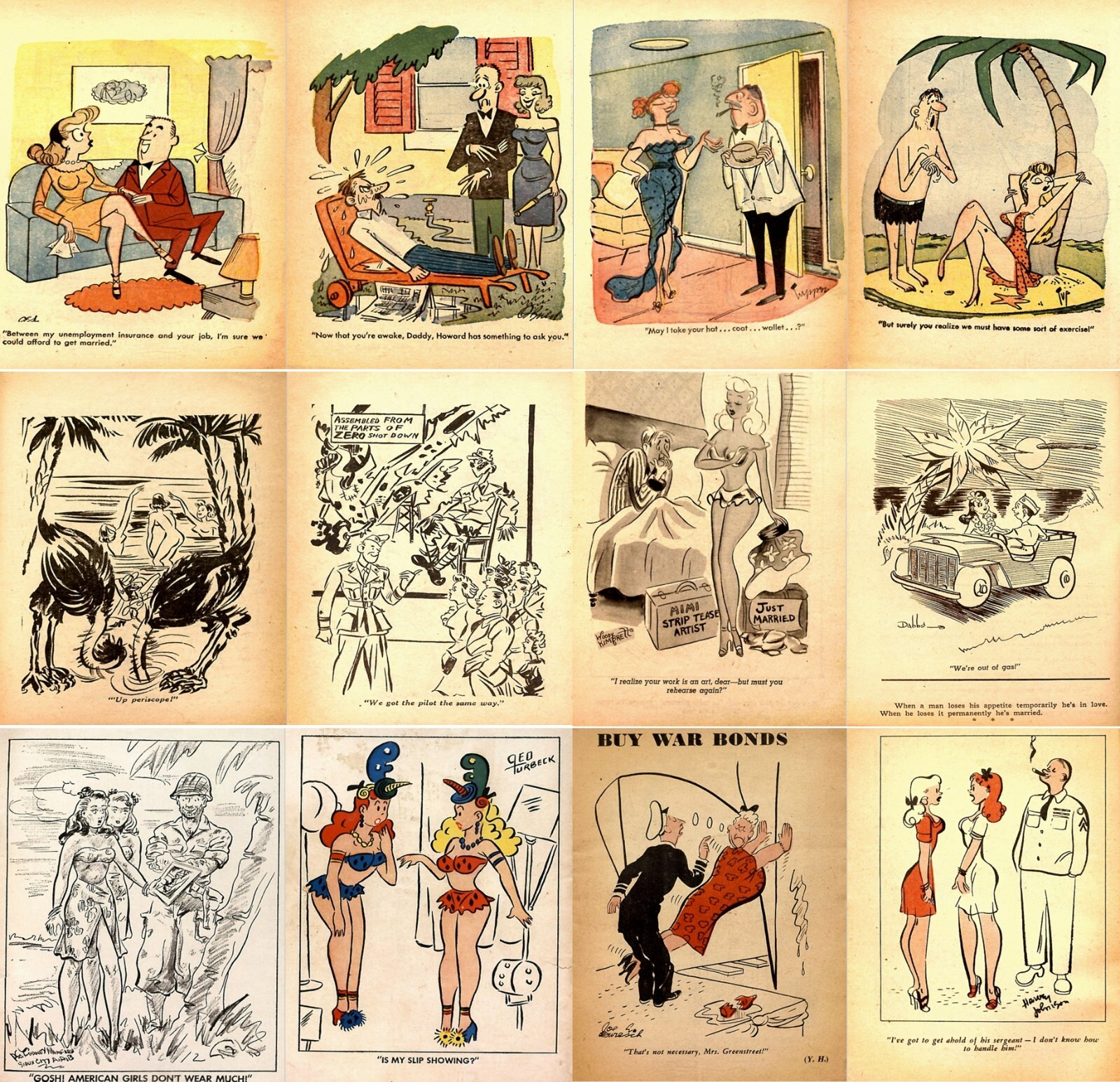 18 Old Issues of Assorted Adult Gags Humor Risqué Racy Comics Magazines on DVD