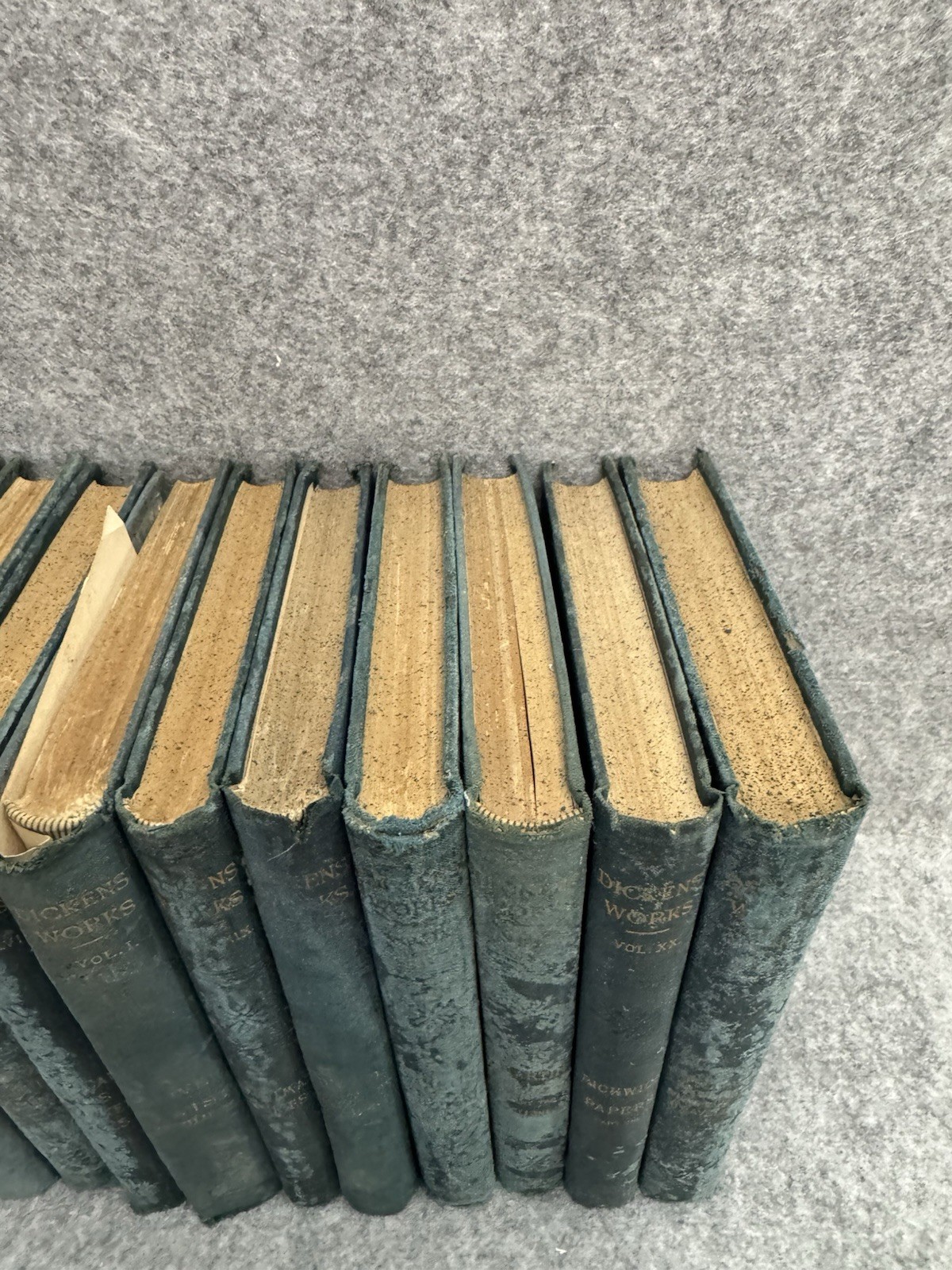 15 Vol Charles Dickens Works Peter Fenelon Collier Antique Hardcover Set