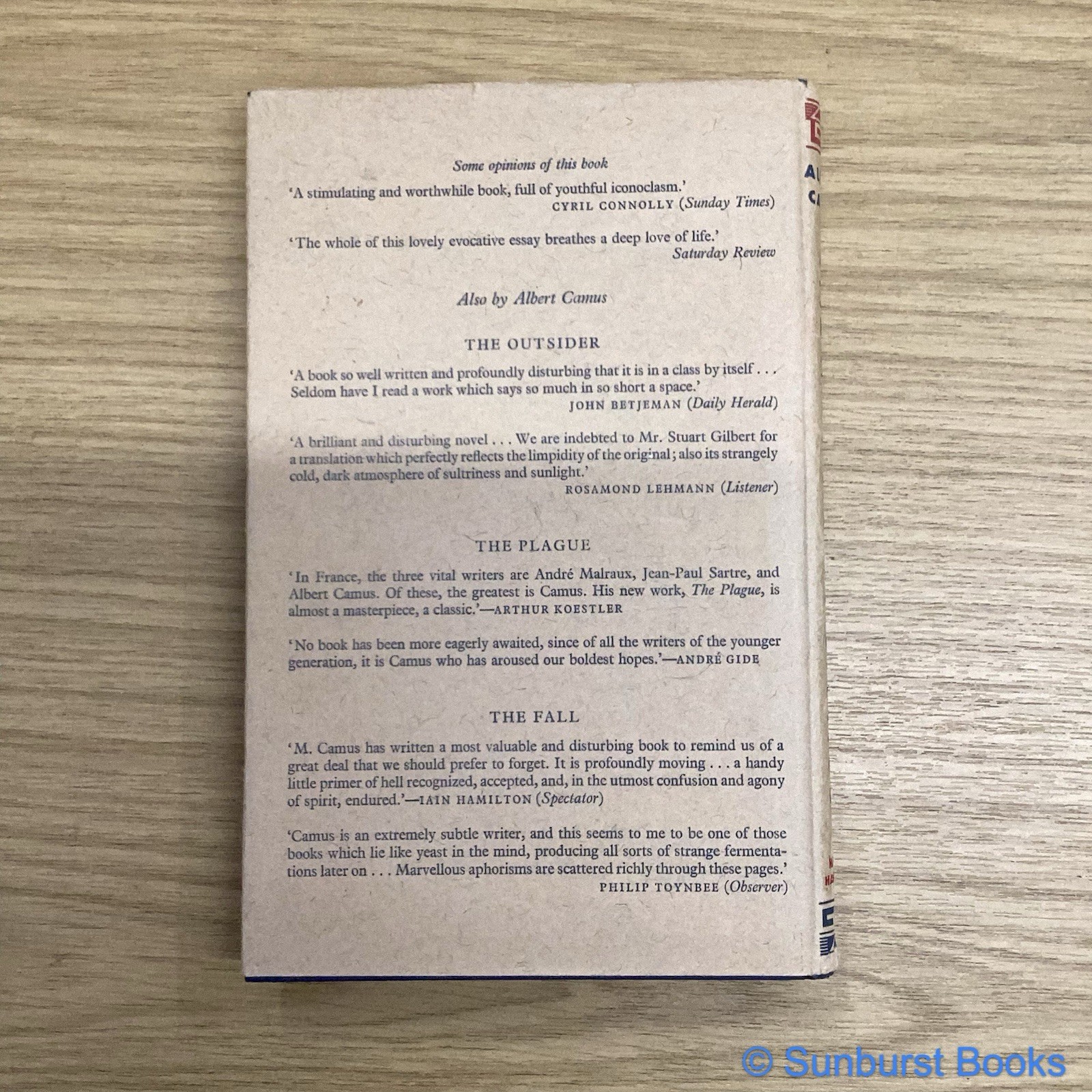 The Myth of Sisyphus, by Albert Camus (Hardback, 1965), Hamish Hamilton