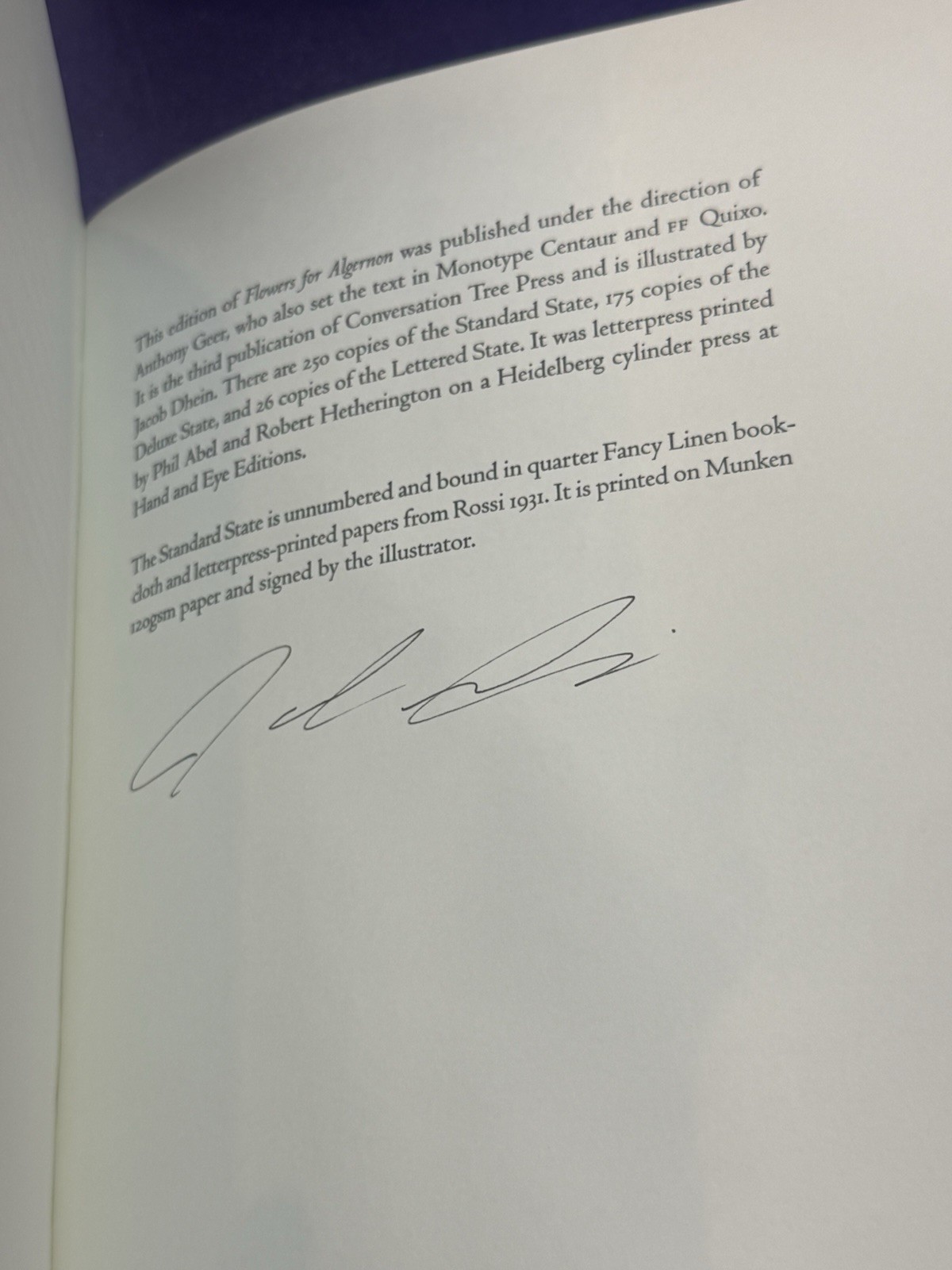 Flowers For Algernon Daniel Keyes Conversation Tree Press Signed Limited Edition