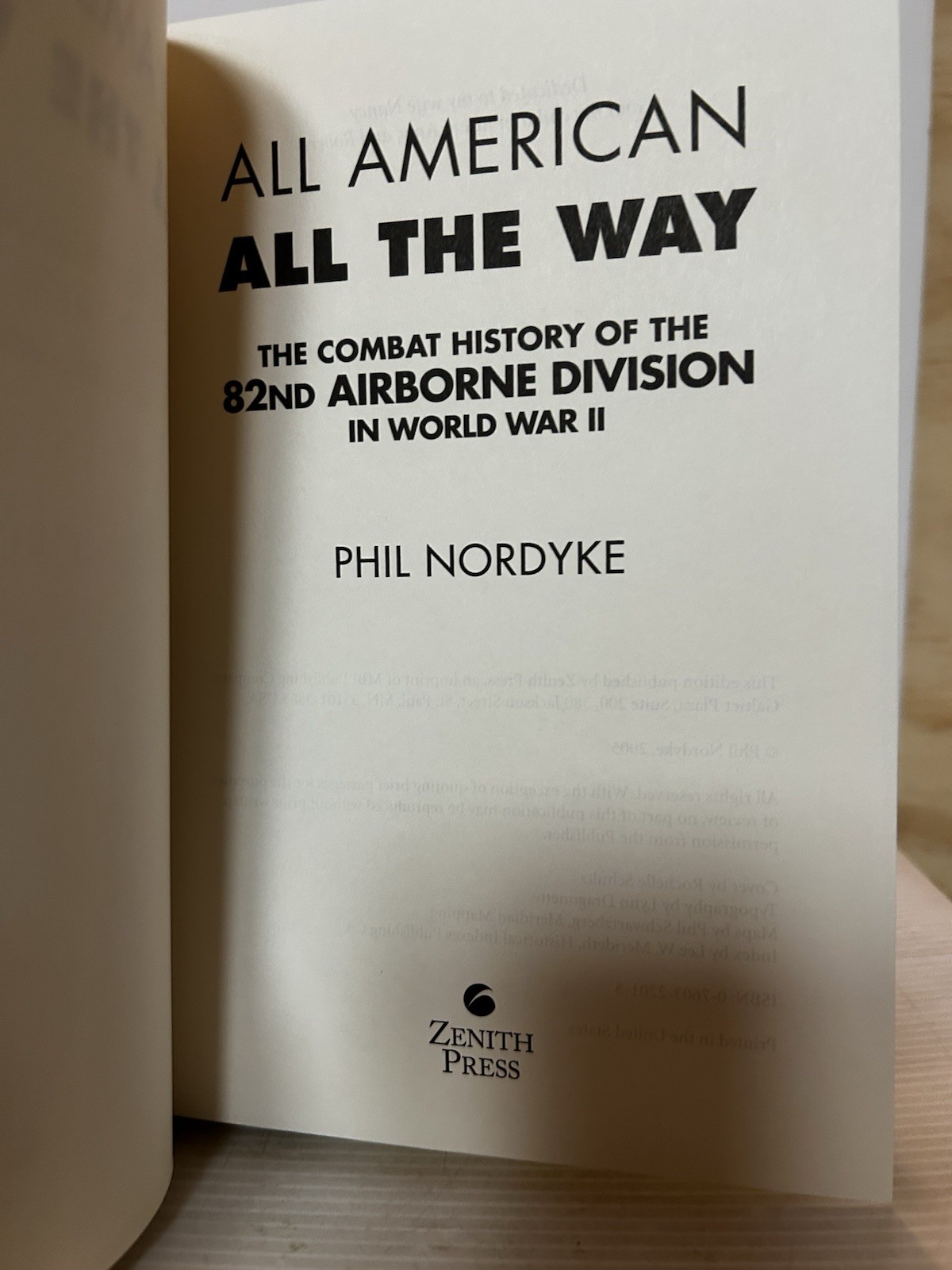 P Nordyke All American All The Way Combat History Of 82nd Airborne Division WW2