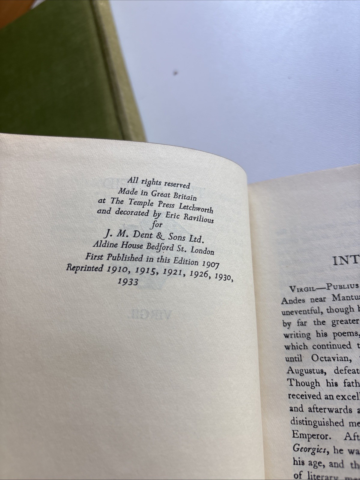 Lot Of 1940s Everyman’s Library Classical Works: Homer, Ovid, Virgil, Lucretius