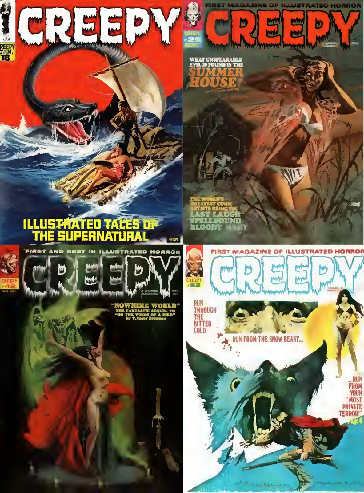 151 Old Issues of Creepy Comic Horror Thriller Science Sexy Art Magazine on DVD