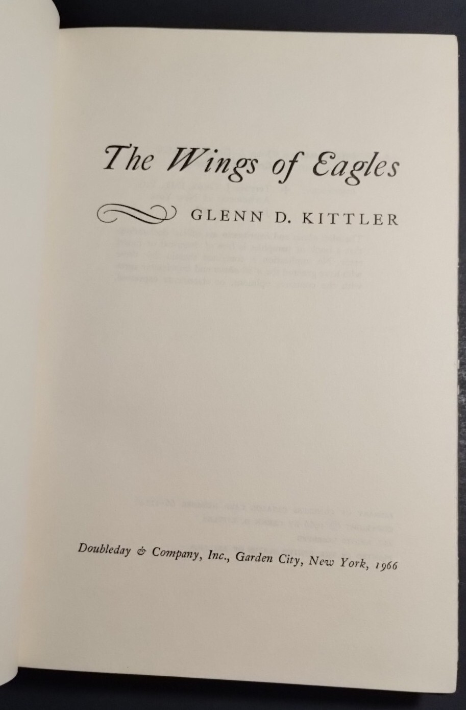 THE WINGS OF EAGLES by Glenn Kittler – six Catholic biographies 1966 Hardcover