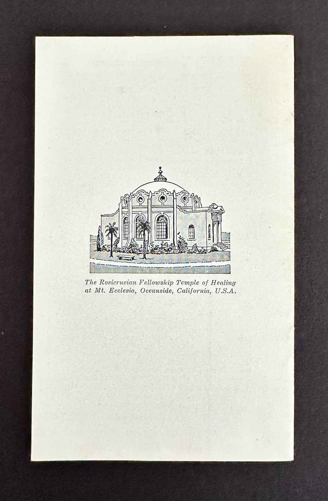 Rosicrucian Fellowship Booklet c 1930s Mrs Max Heindel Occult Esoteric Clean VG+