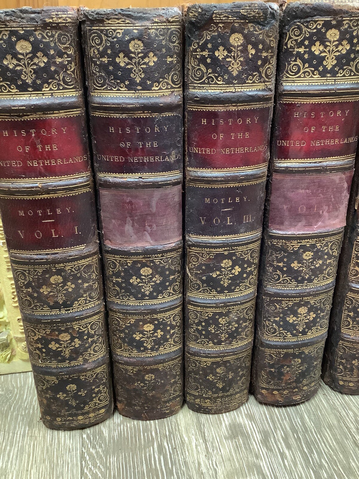 * Fine Bindings 1867-1874 Motley History Netherlands Dutch Rep. John Barneveld