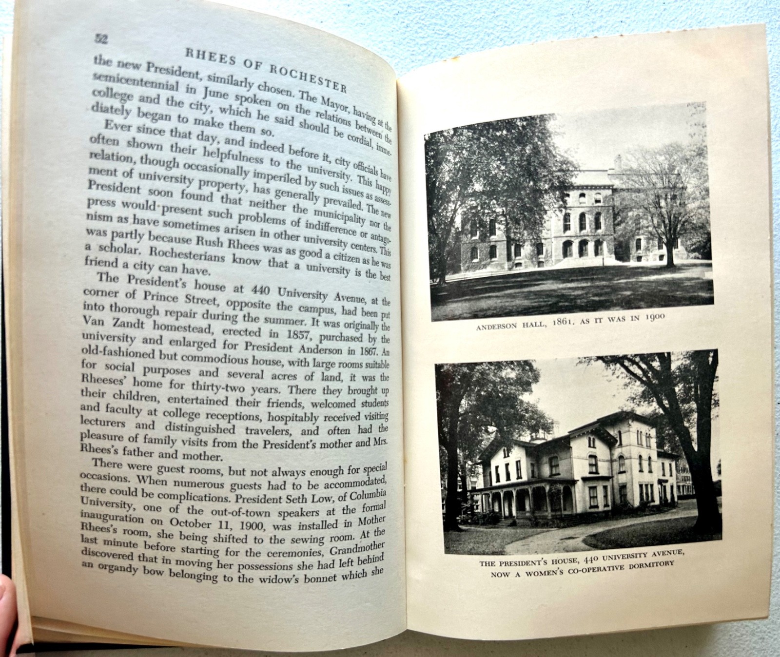 RHEES OF ROCHESTER by John Rothwell Slater SIGNED 1st Ed, 1946, Harper & Bros
