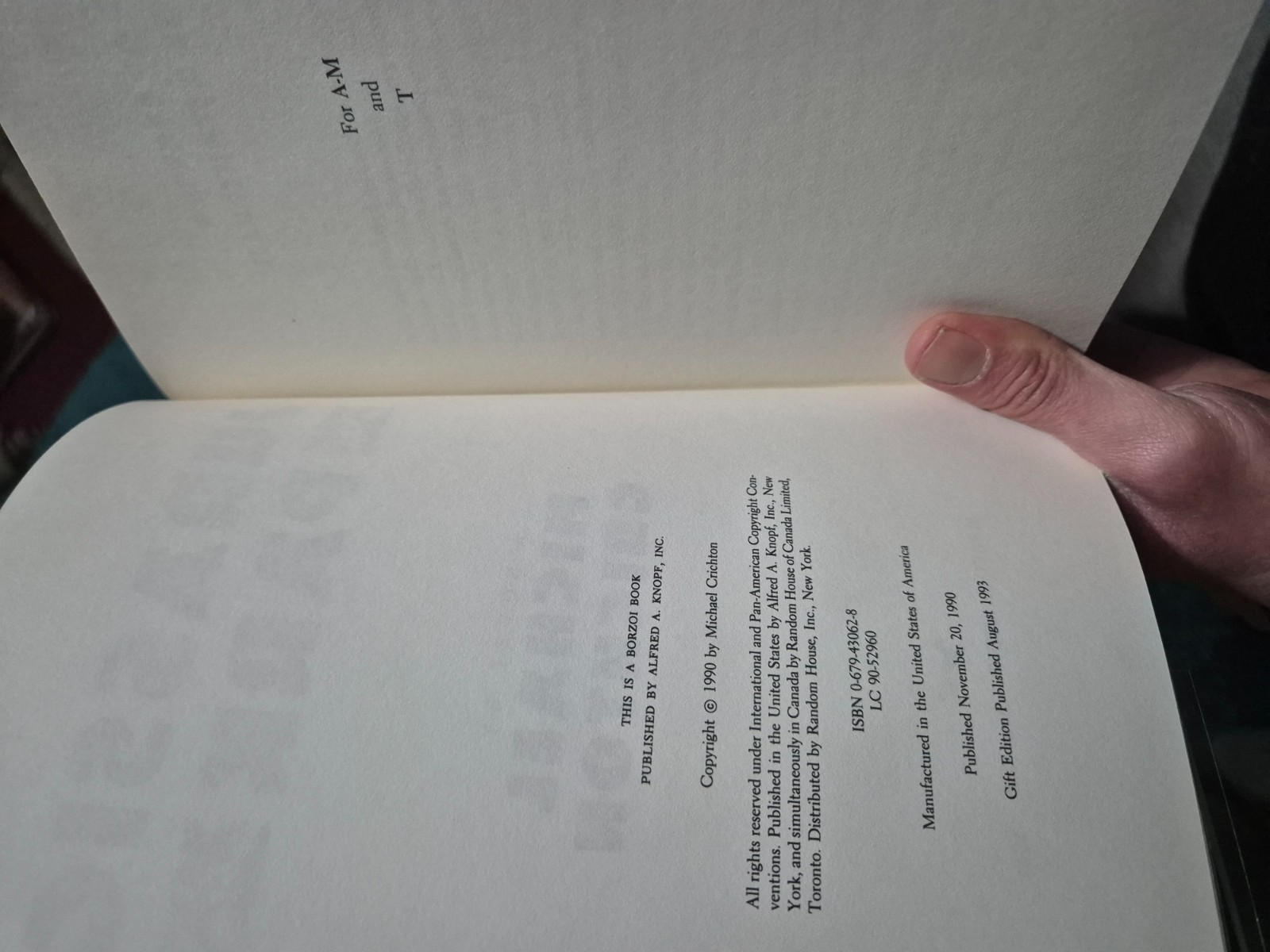 Jurassic Park – Michael Crichton SIGNED gift edition