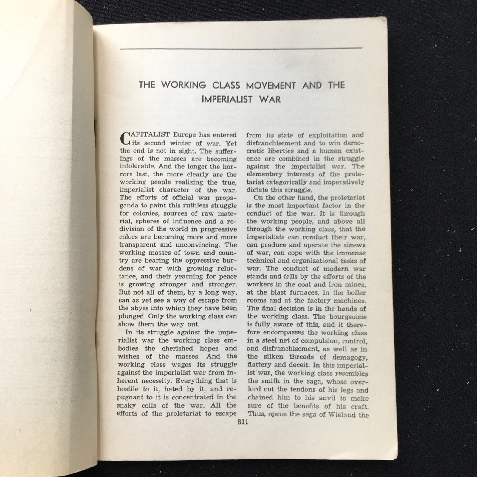 The Communist International No 12 1940 The Imperialist War and the Working Class