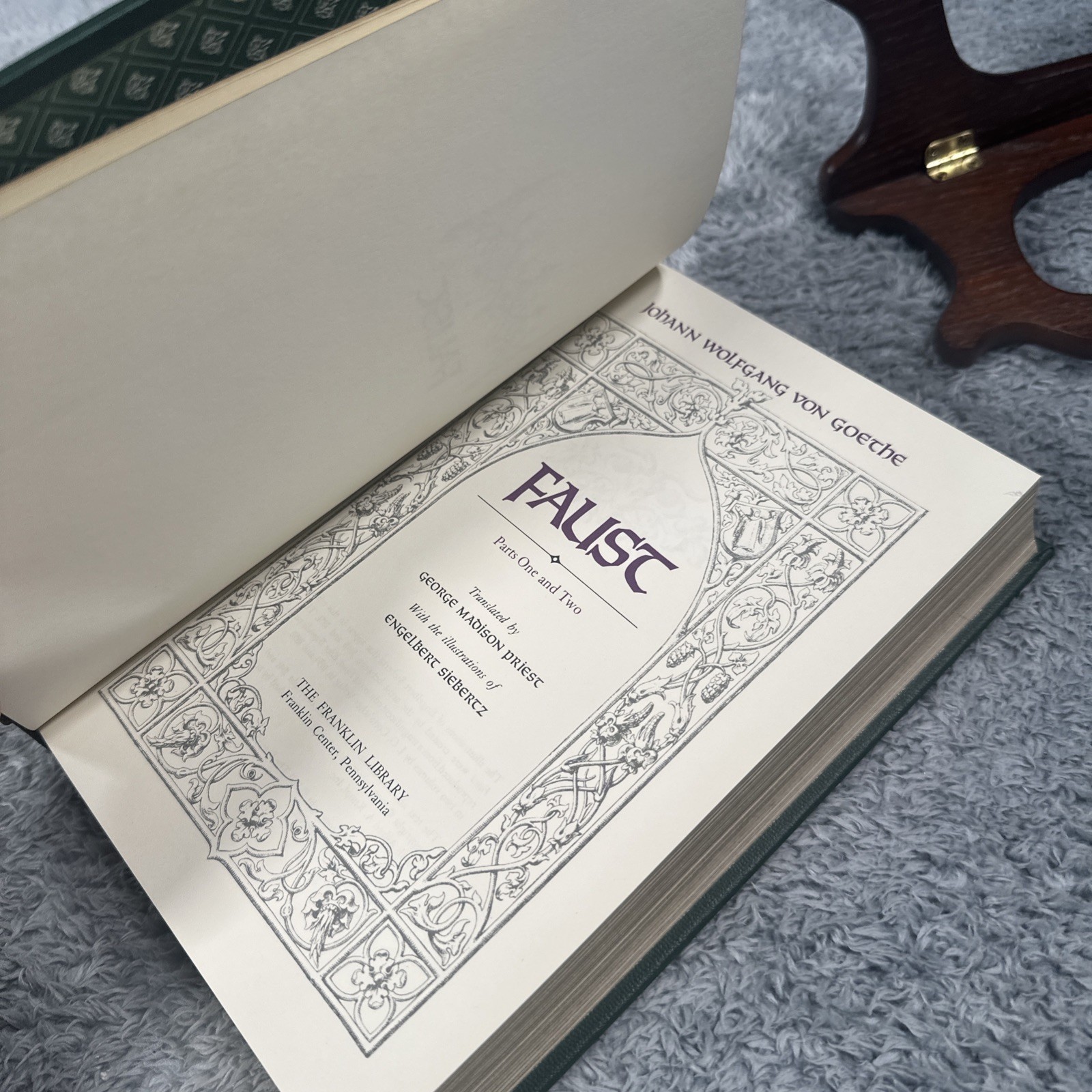 Faust by Johann Wolfgang Von Goethe The Franklin Library 1981 Hardcover Book