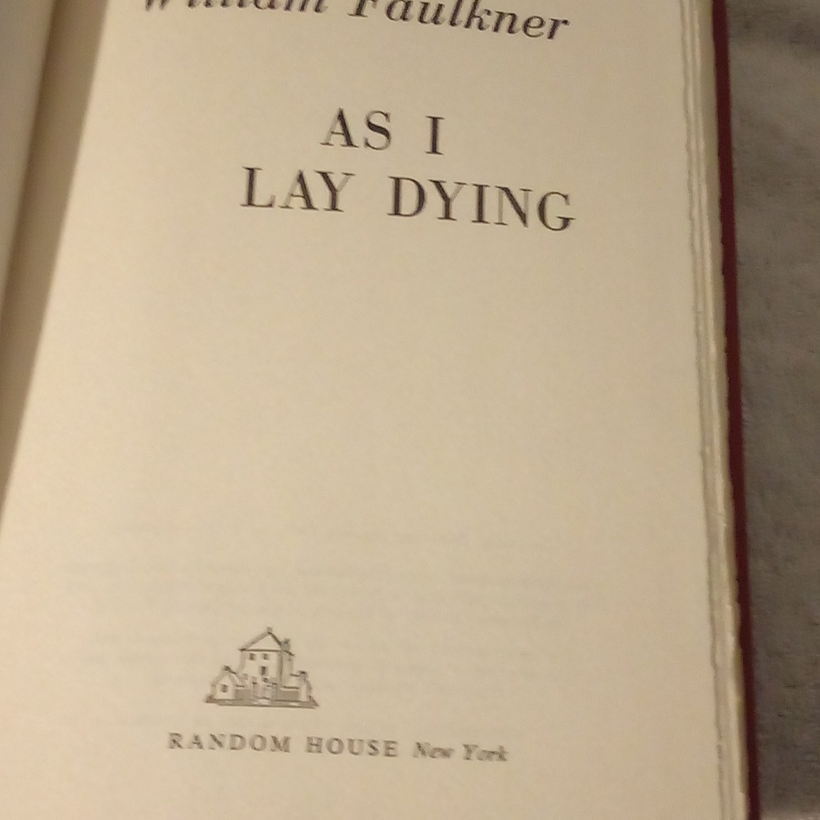 William Faulkner A Fable & As I Lay Dying Hardcover Lot Random House NY 1954