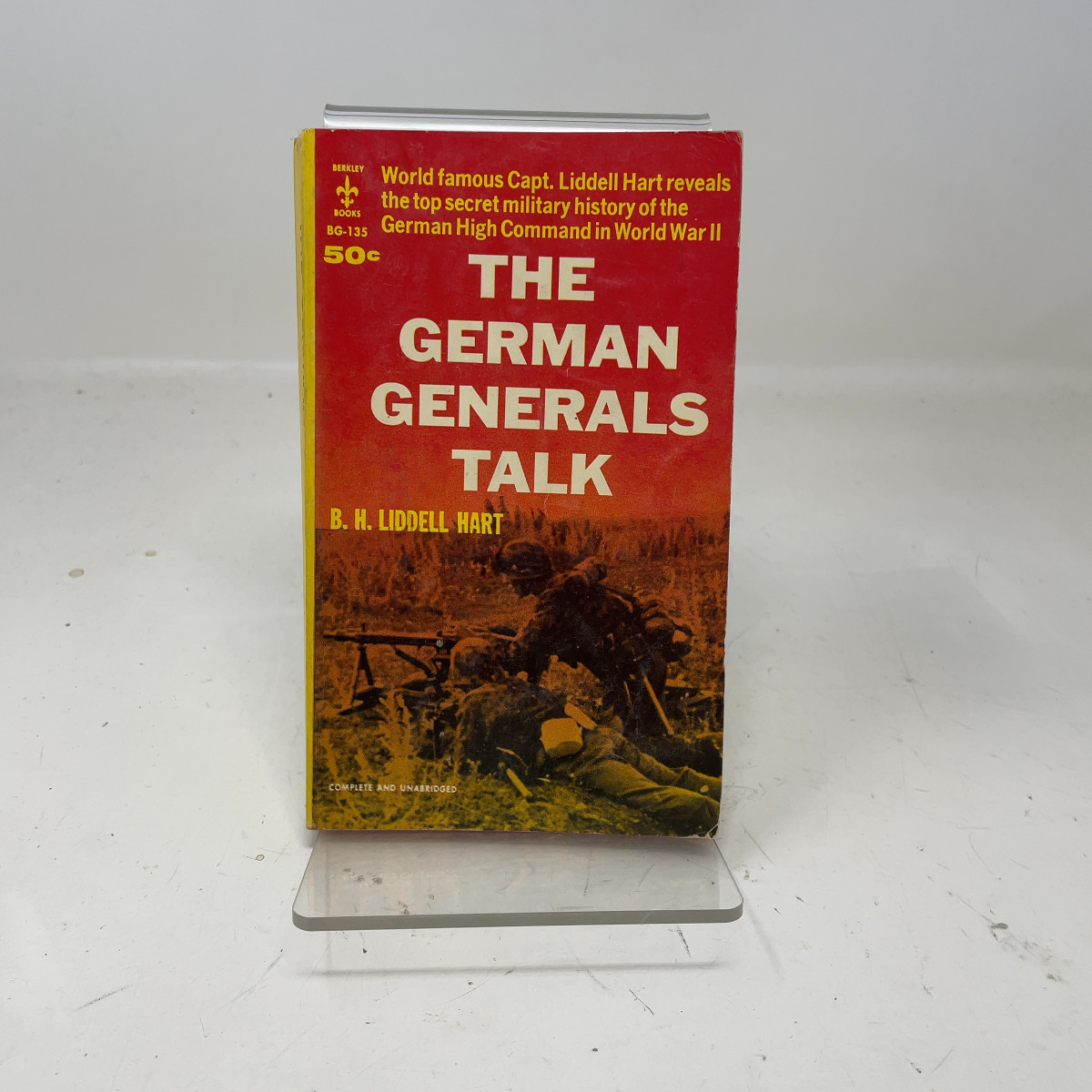 The German Generals Talk by B.H. Liddell Hart PB First Thus Very Good 1958