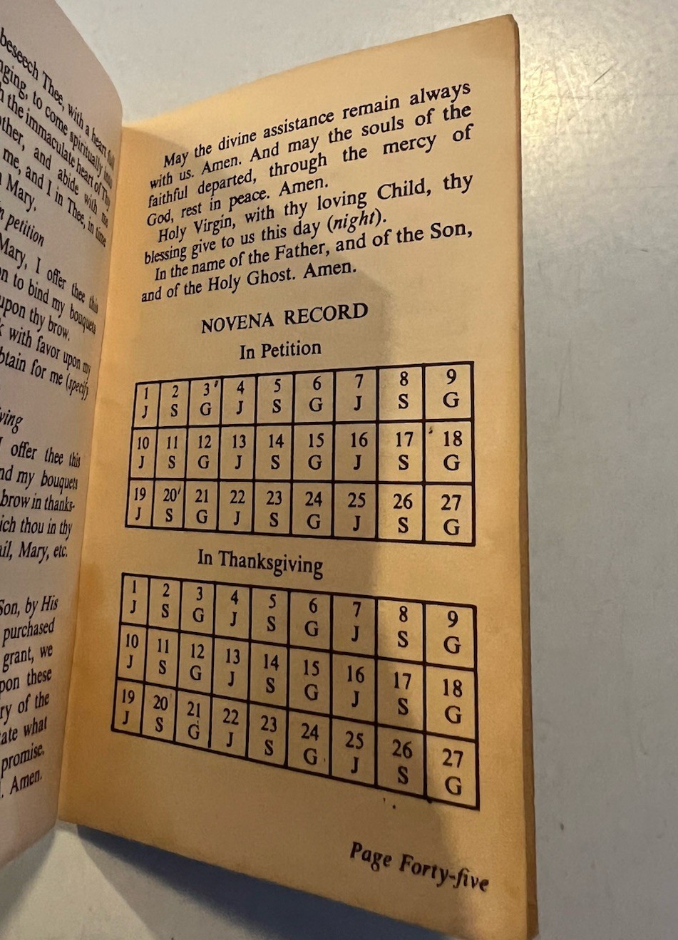 Vintage 1954 Booklet ROSARY NOVENAS TO OUR LADY Catholic Benzinger Publishing