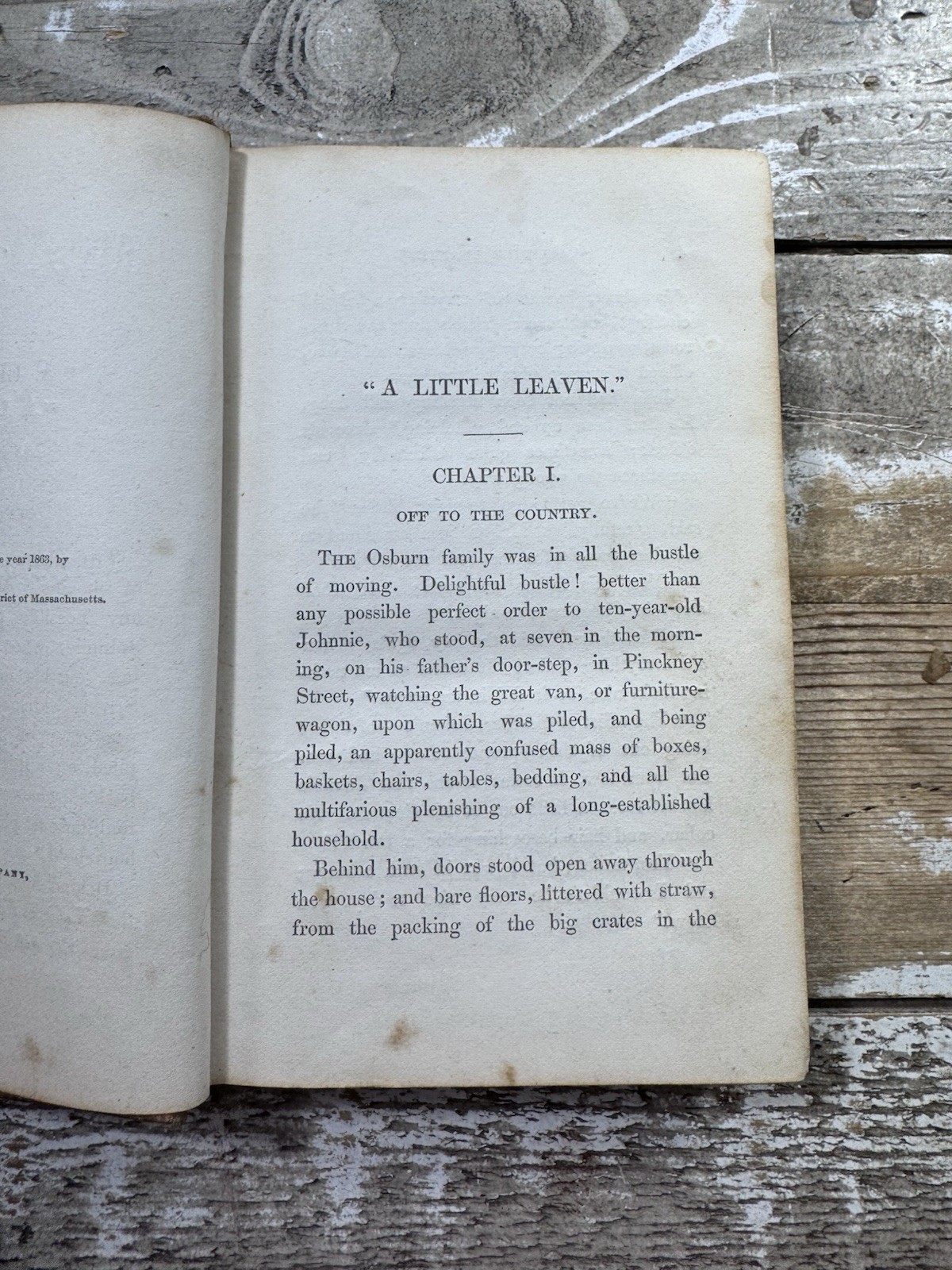 1863 Antique Juvenile Fiction Book “Boys at Chequasset” Loring