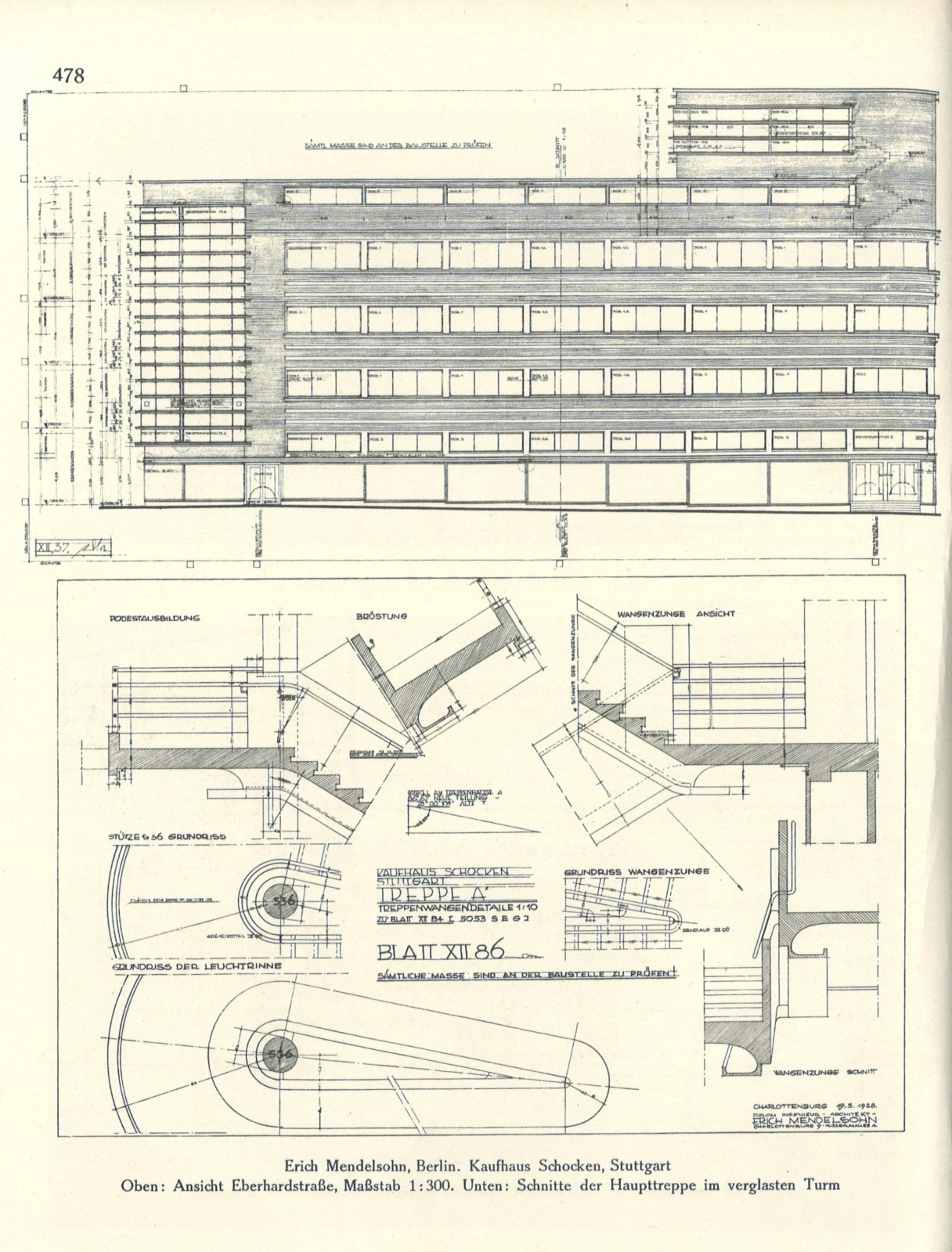 1930 Moderne Bauformen ERIC MENDELSOHN : 3 Department Stores for Schocken
