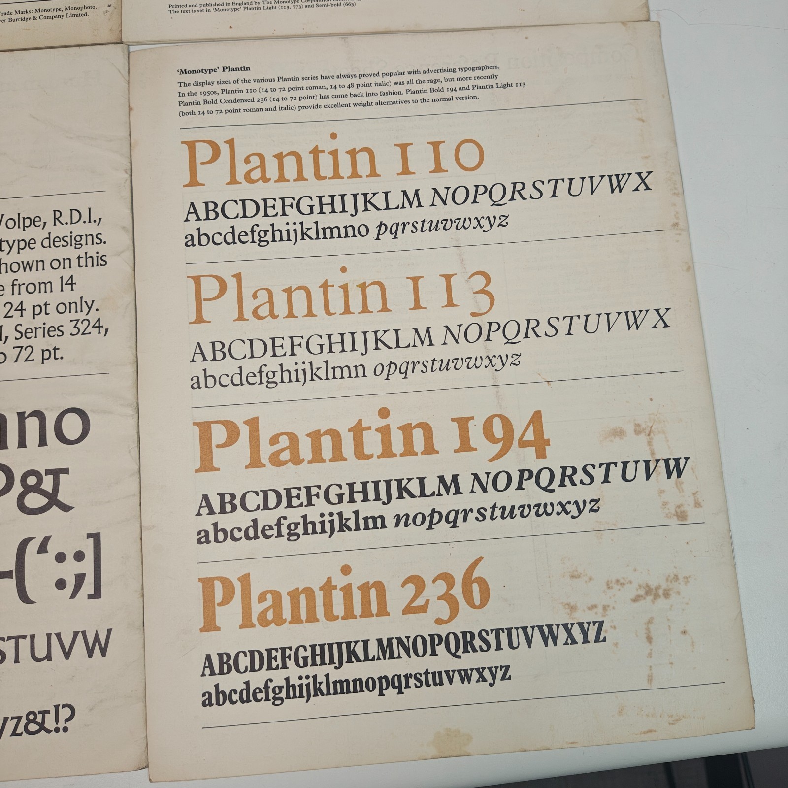 Vintage Monotype Newsletter Lot of 4 84 1968, 86 1969, 87 1970, & 89 1971