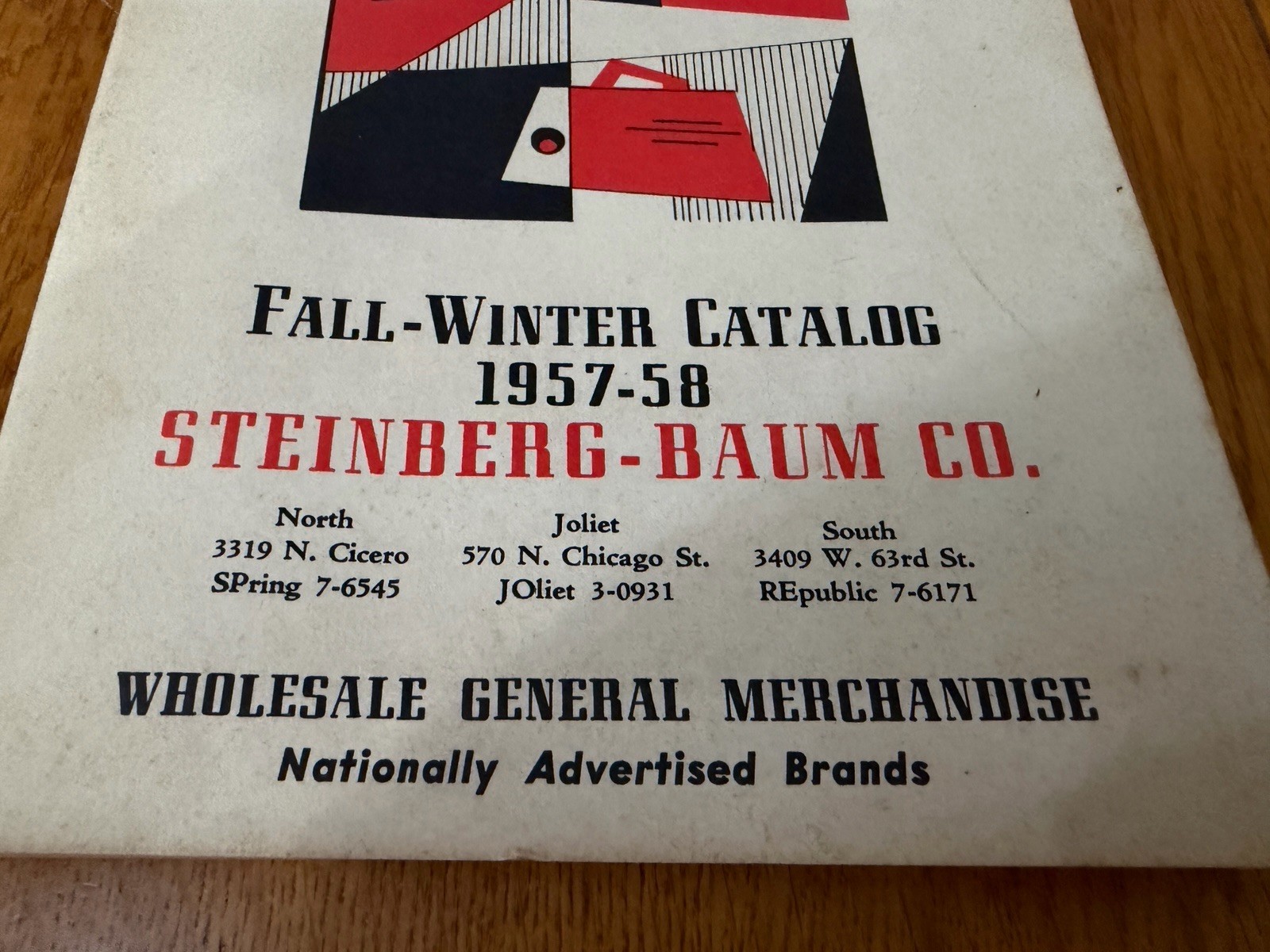 VINTAGE 1957-1958 STEINBERG-BAUM CO WHOLESALE SALES CATALOG BOOK CHICAGO IL