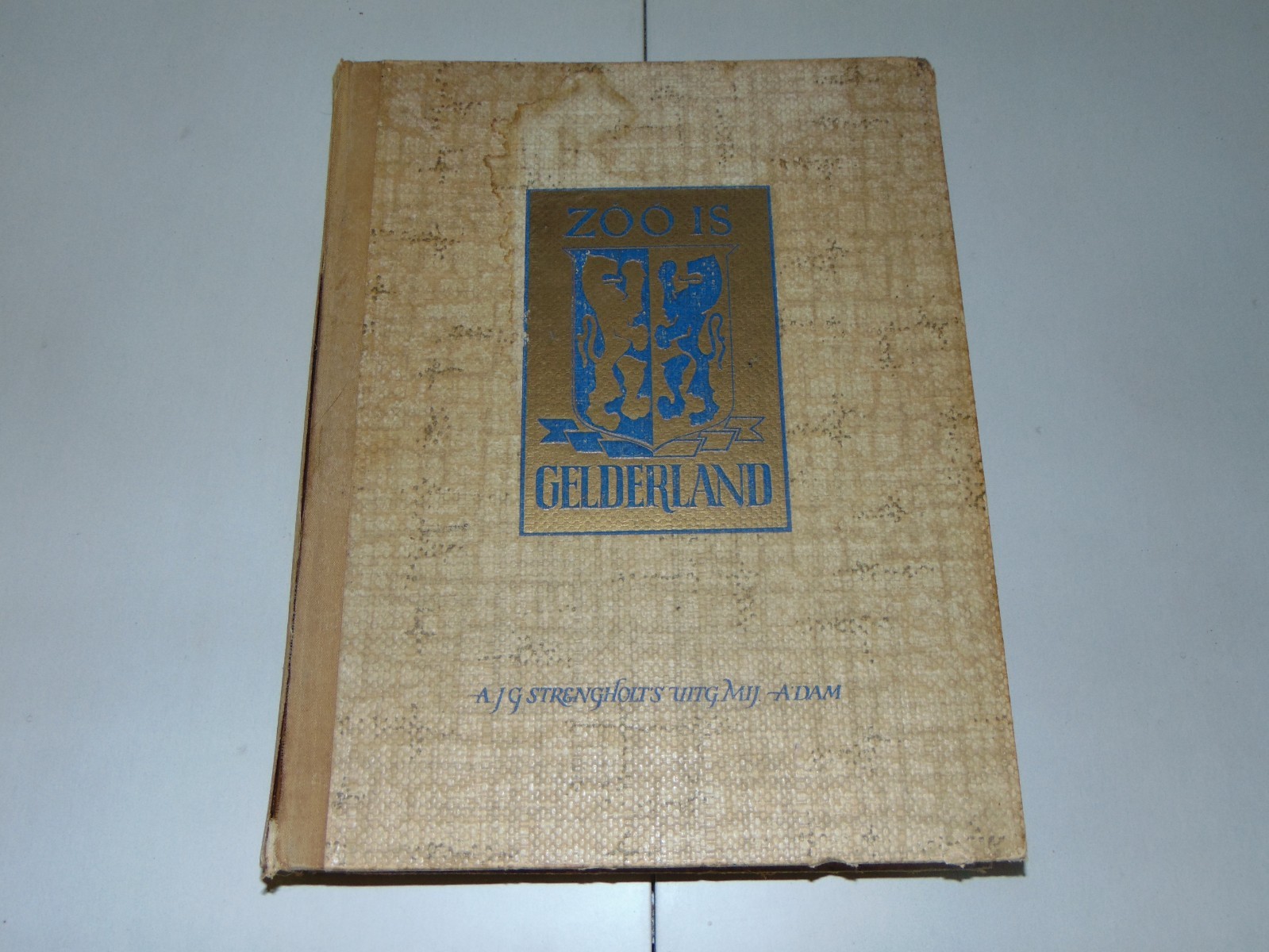 1941 NETHERLANDS HB BOOK: “ZOO IS GELDERLAND” BY JOHAN WESSELINK