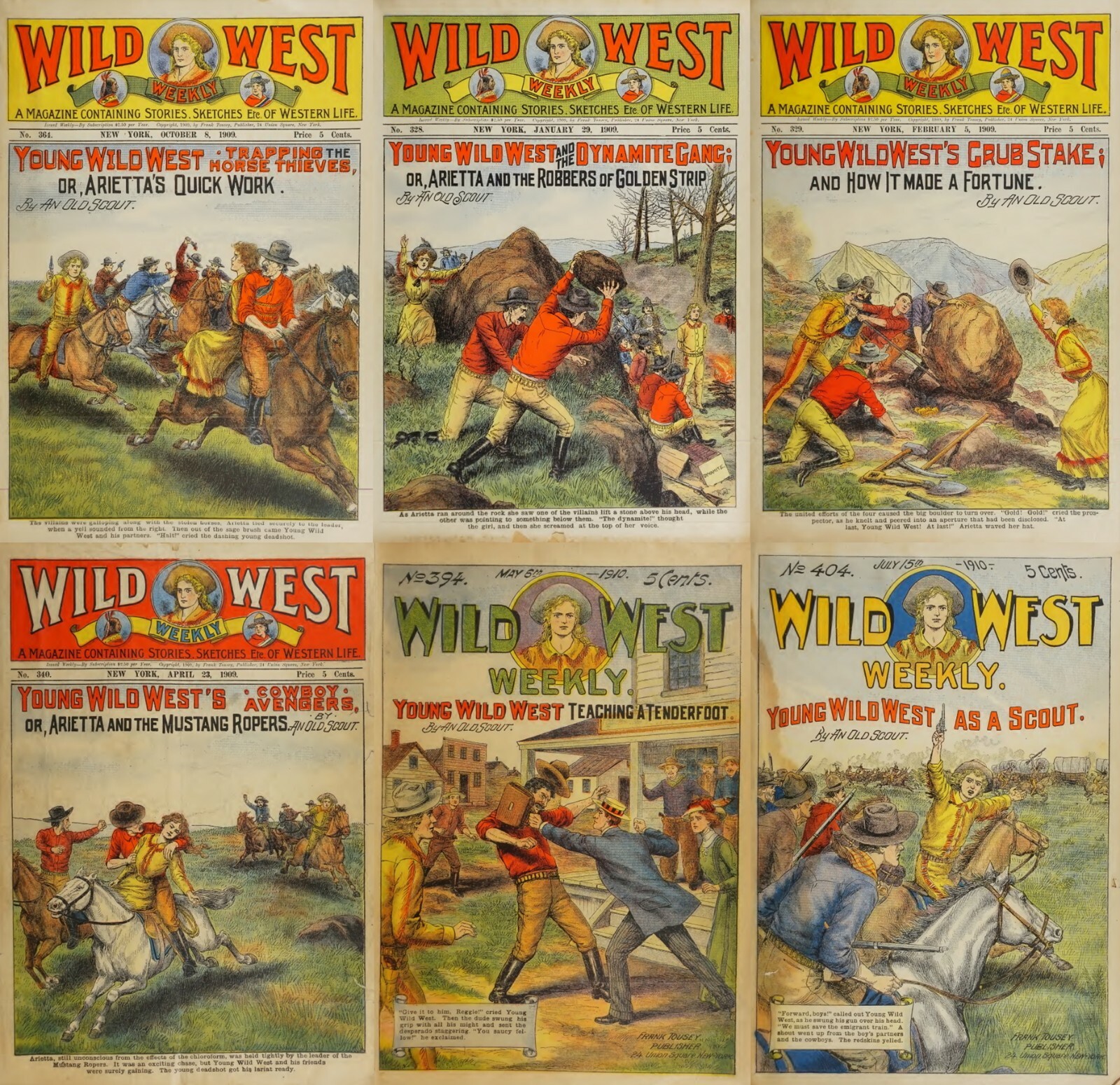 93 Old Rare Issues of Wild West Weekly American Heroine Frontier Magazine on DVD