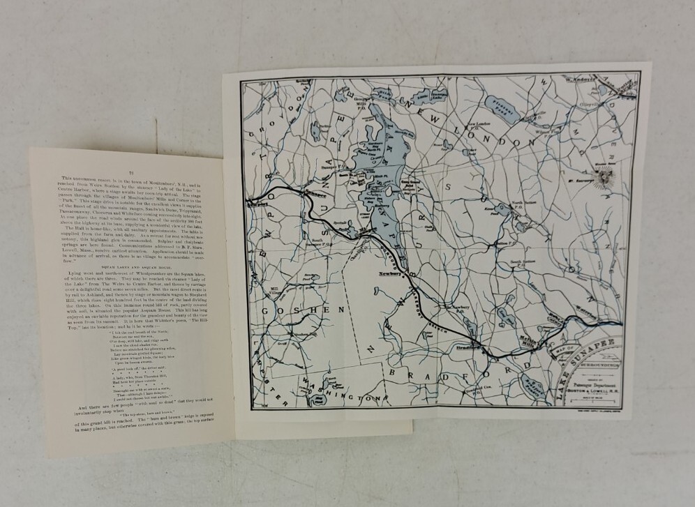 Vintage, Summer Saunterings by The B&L. New Hampshire, 1970 Reprint 1886 #5.4.62