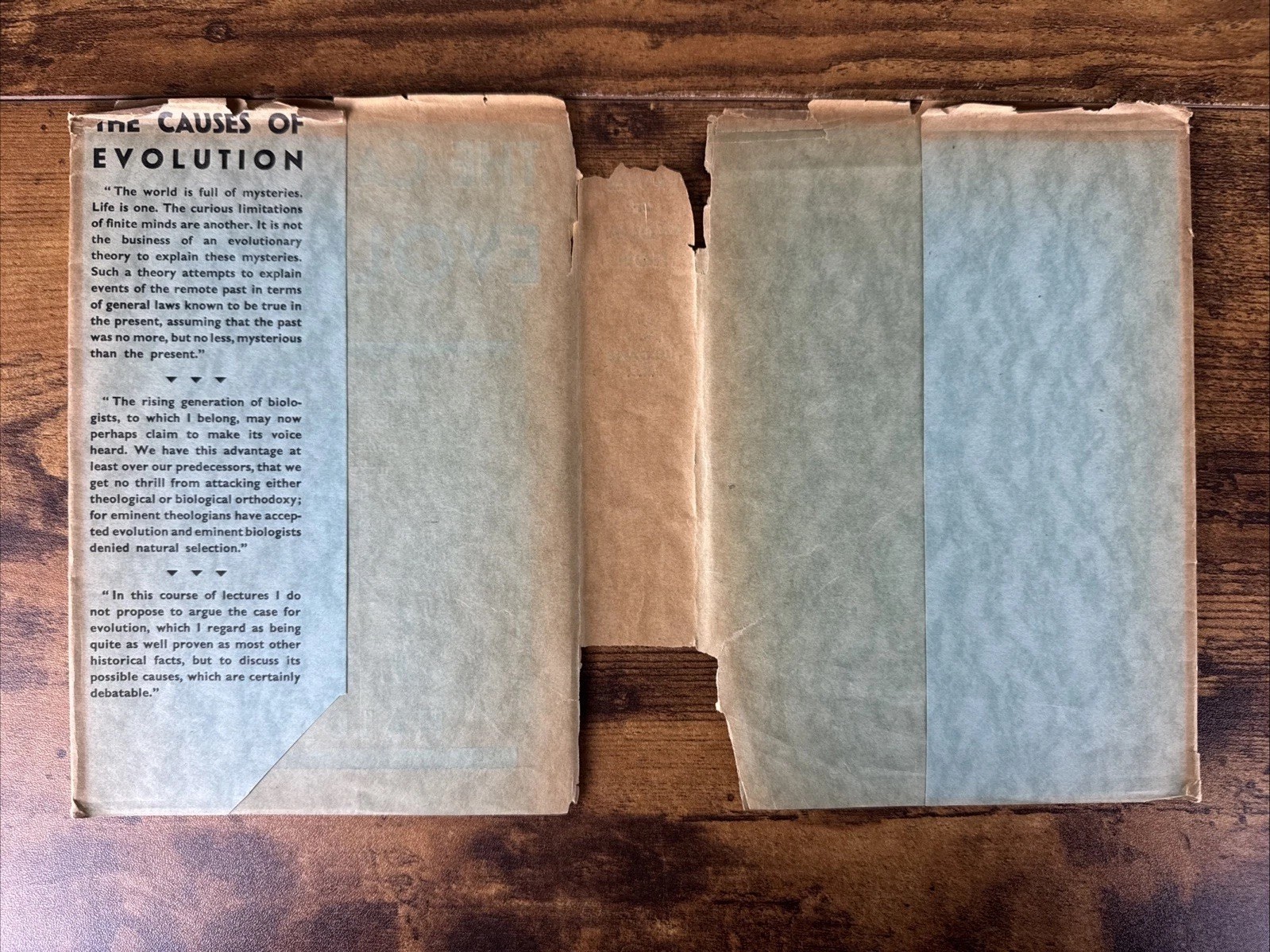 THE CAUSES OF EVOLUTION ~ J. B. S. HALDANE ~ 1932 ~ 1ST ED ~ HC/DJ