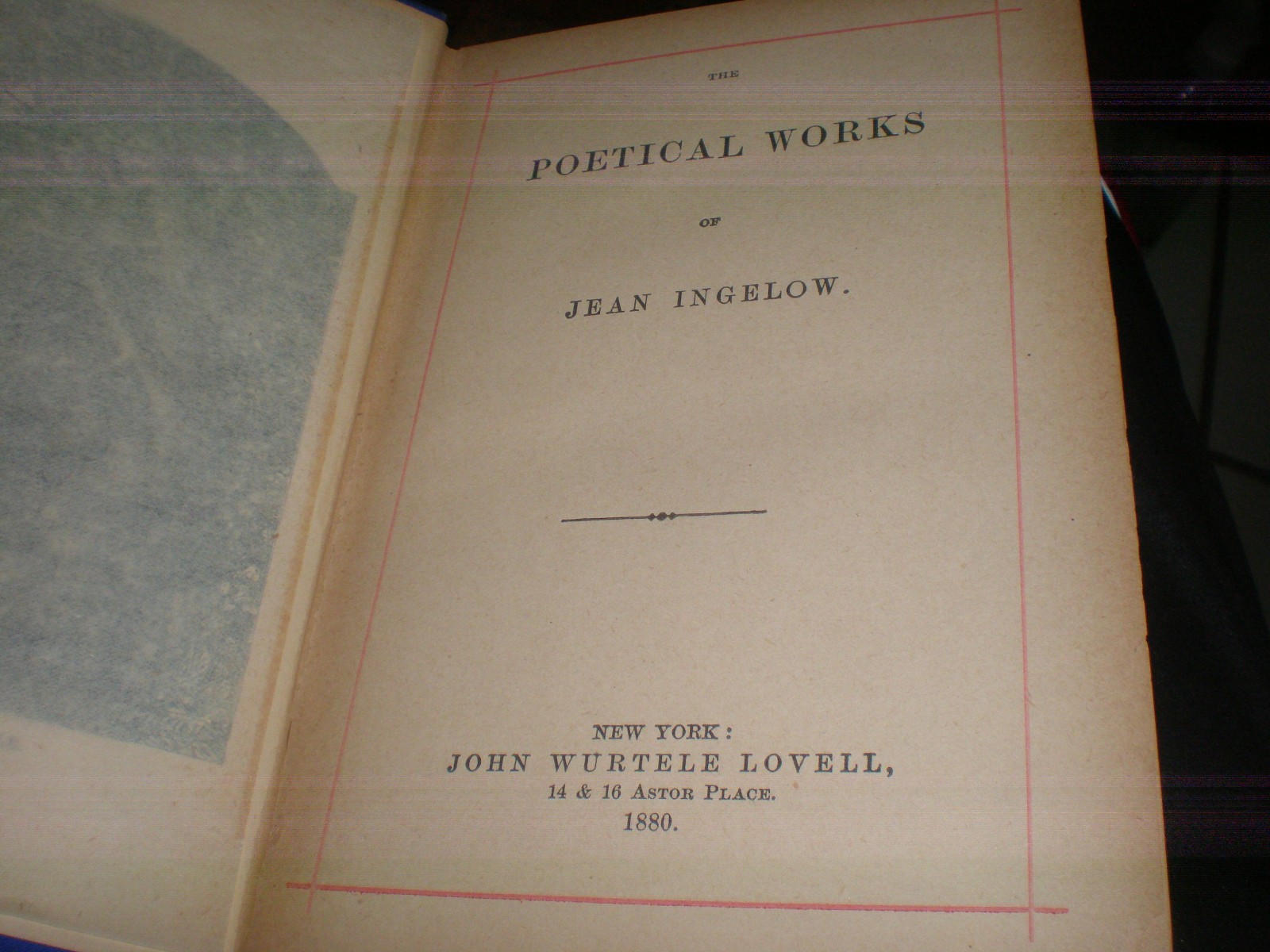 Antique Book – The Poetical Works of Jean Ingelow – 1863 – Published 1880