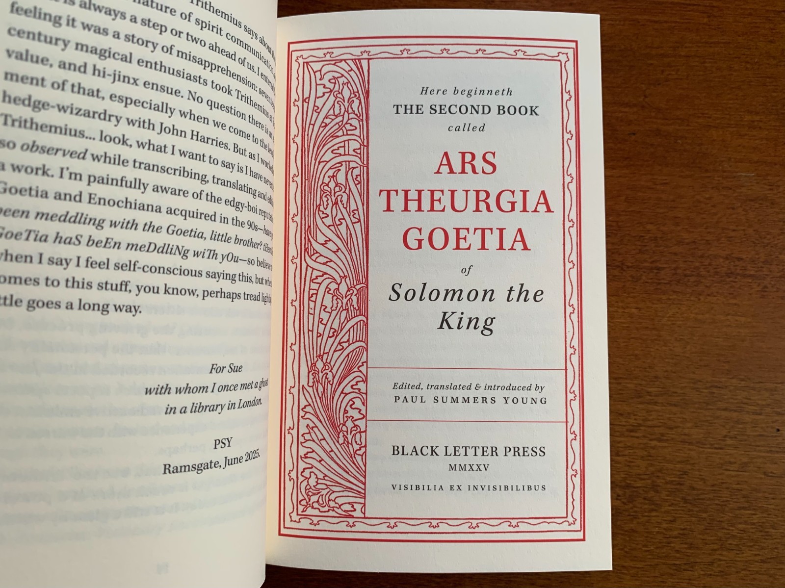 Ars Theurgia Black Letter Press First Edition 2025 Occult Grimoire