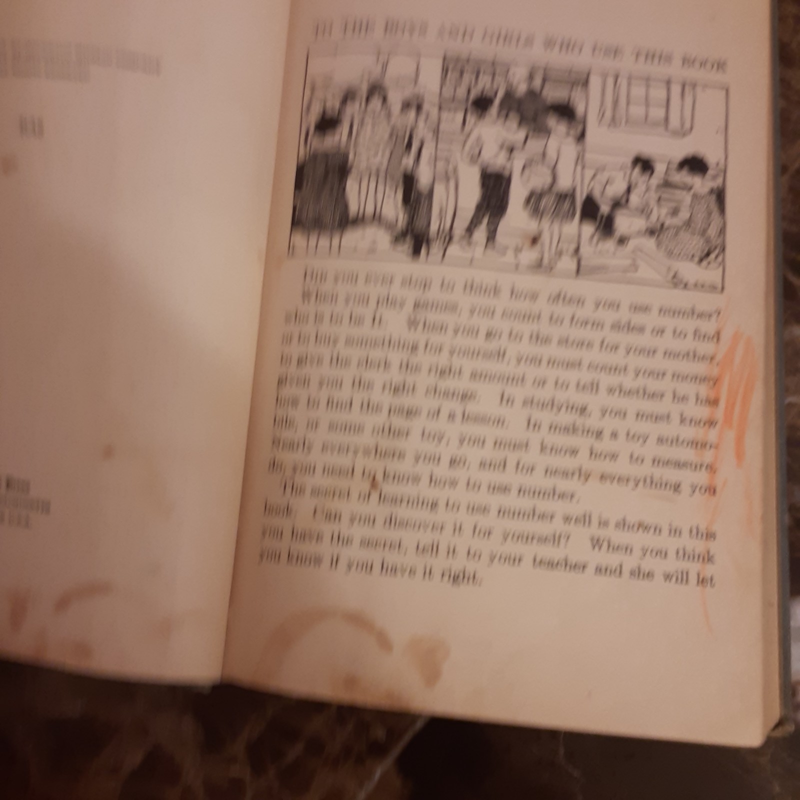 two school books copyright 1926 The new everyday arithmetic marked 3-9-1931