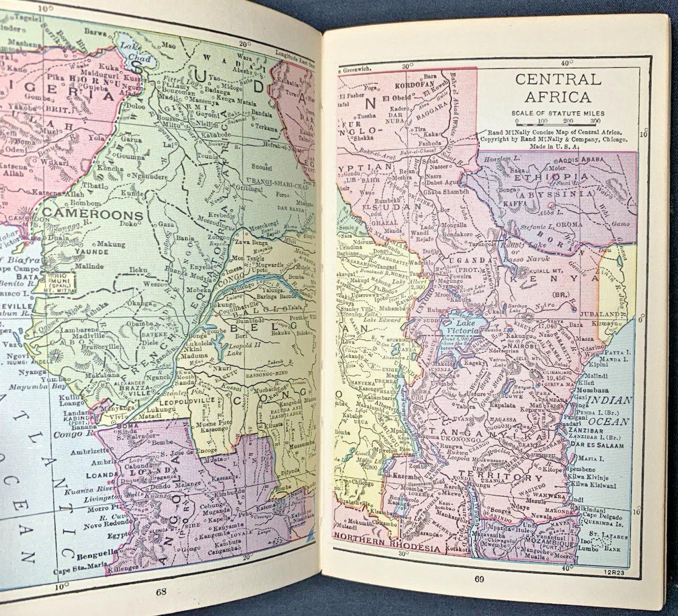 Vintage Rand McNally Atlas of the World – Salz Bros NY – Pocket Book of Maps
