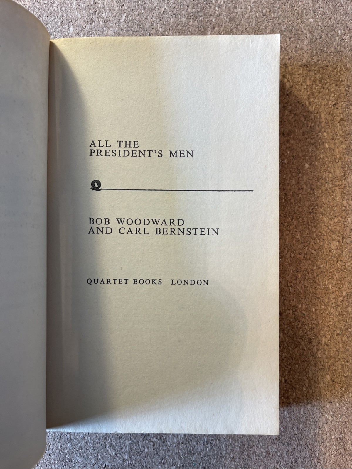 All The President’s Men By Bernstein & Woodward VGC 1976 PB Movie Cover Redford