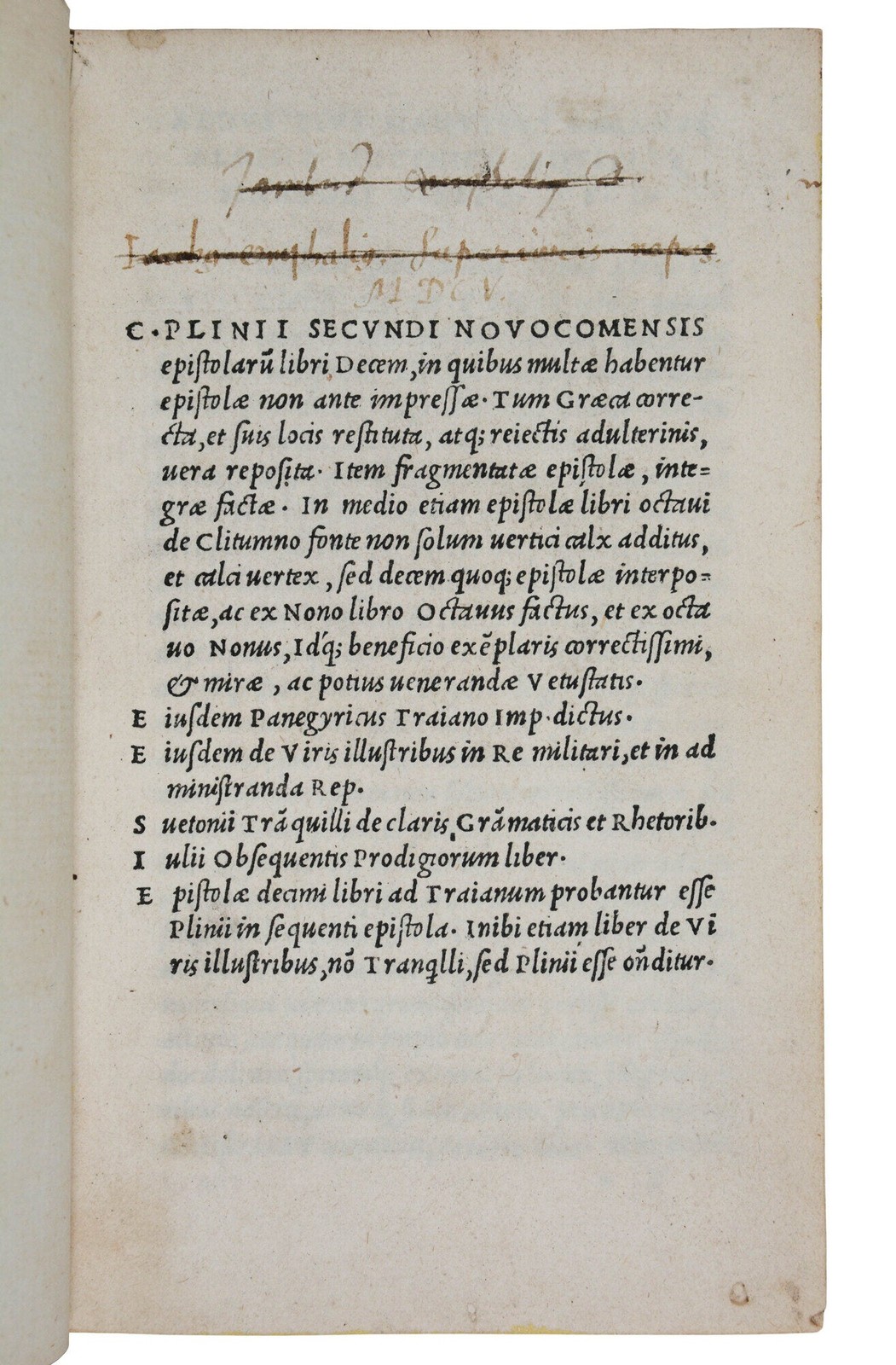 Epistolarum libri decem ~ by PLINY the YOUNGER ~ printed by ALDINE PRESS ~ 1508