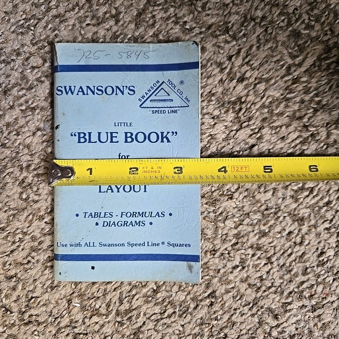 Vintage Swanson Tool Co. Swanson’s “Blue Book” for Roof & Stairway Layout 1986