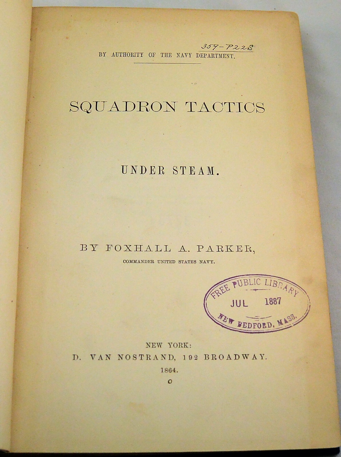 SQUADRON TACTICS Under Steam 1864 Navy Naval Warfare Civil War