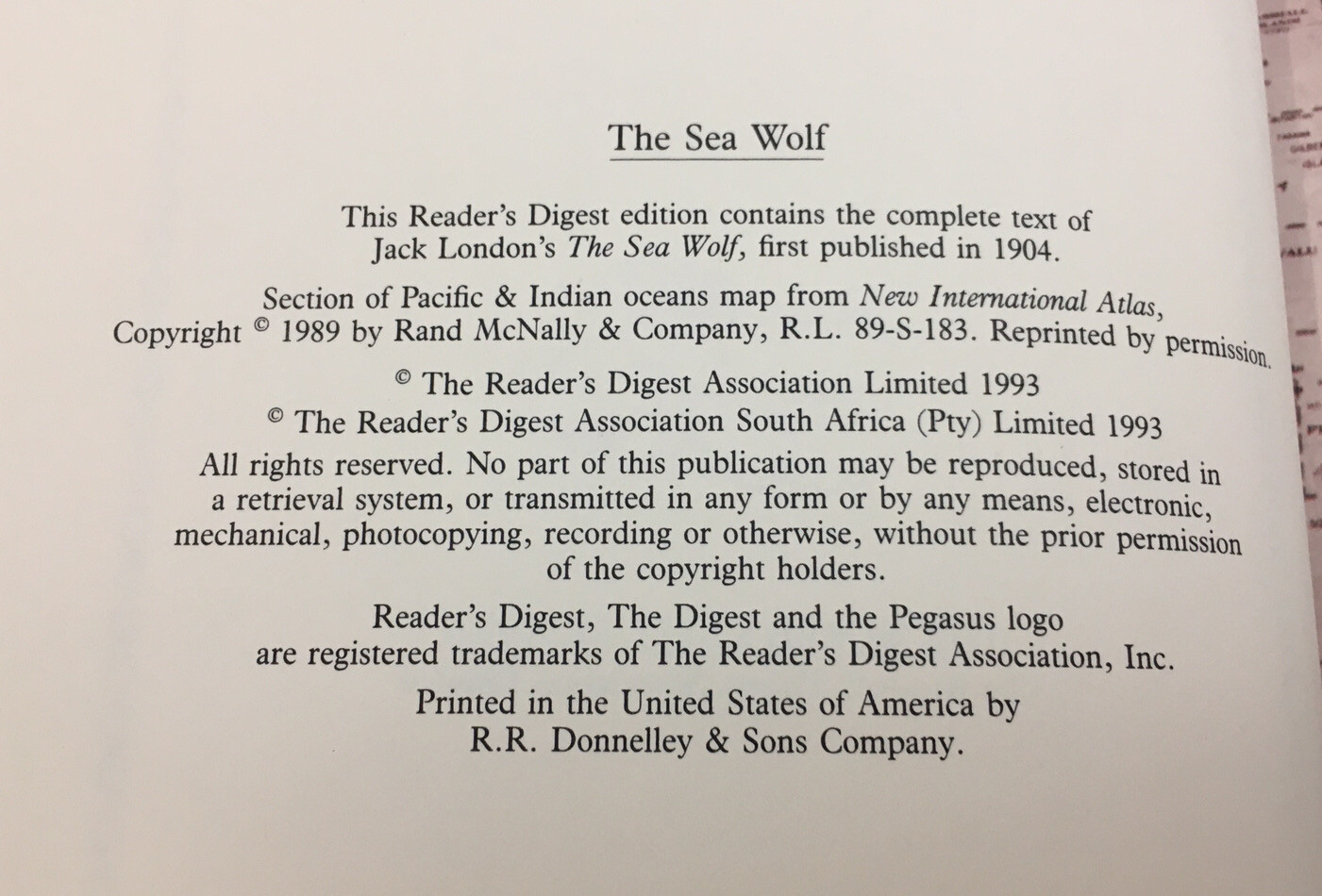 The Sea Wolf – Jack London – Hardback – 1993 – Reader’s Digest – Luxury Edition