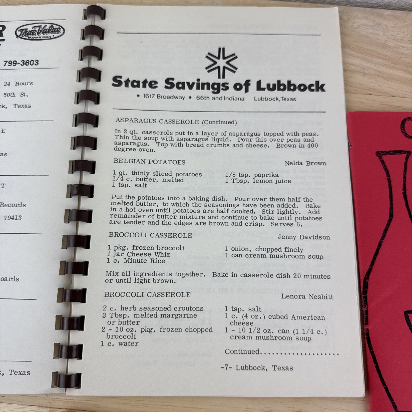 Vintage Community Cookbooks Lubbock Texas Home Econ, First Baptist & Hospital