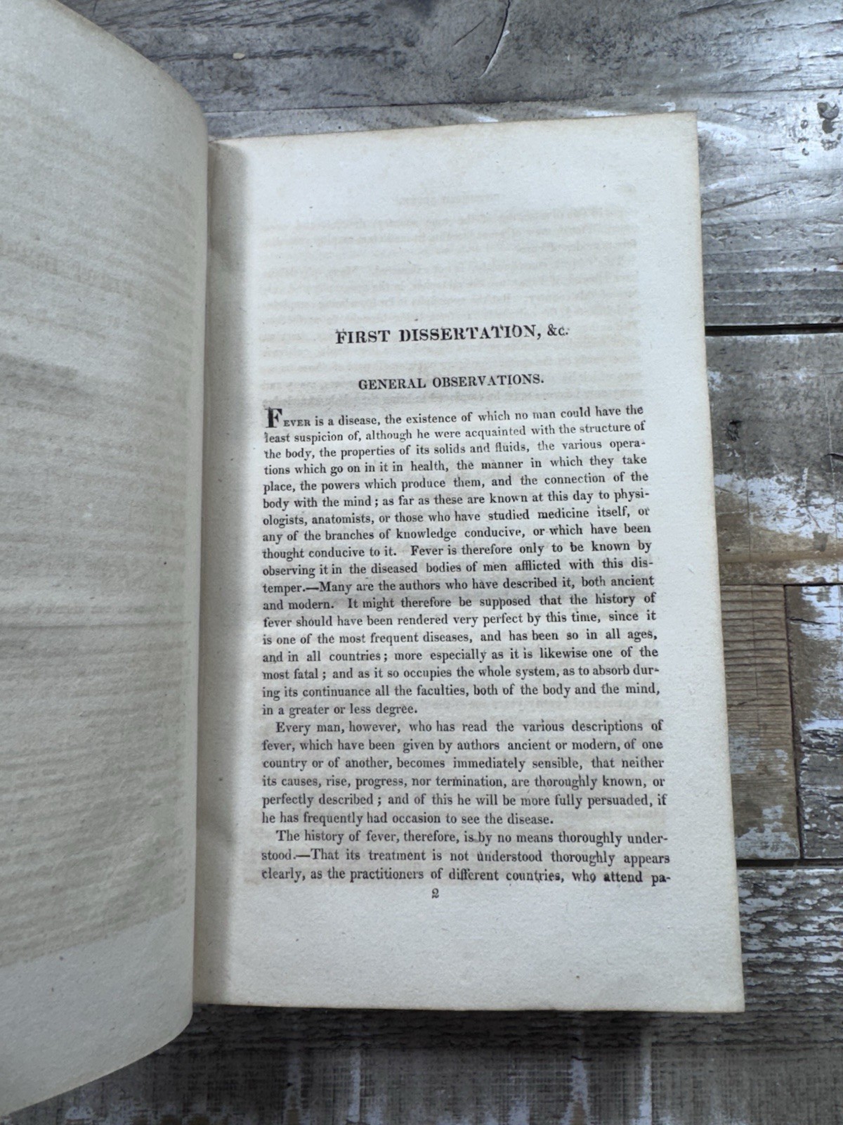 1823 Antique Second Edition Medical Research Book “Five Dissertations on Fever”