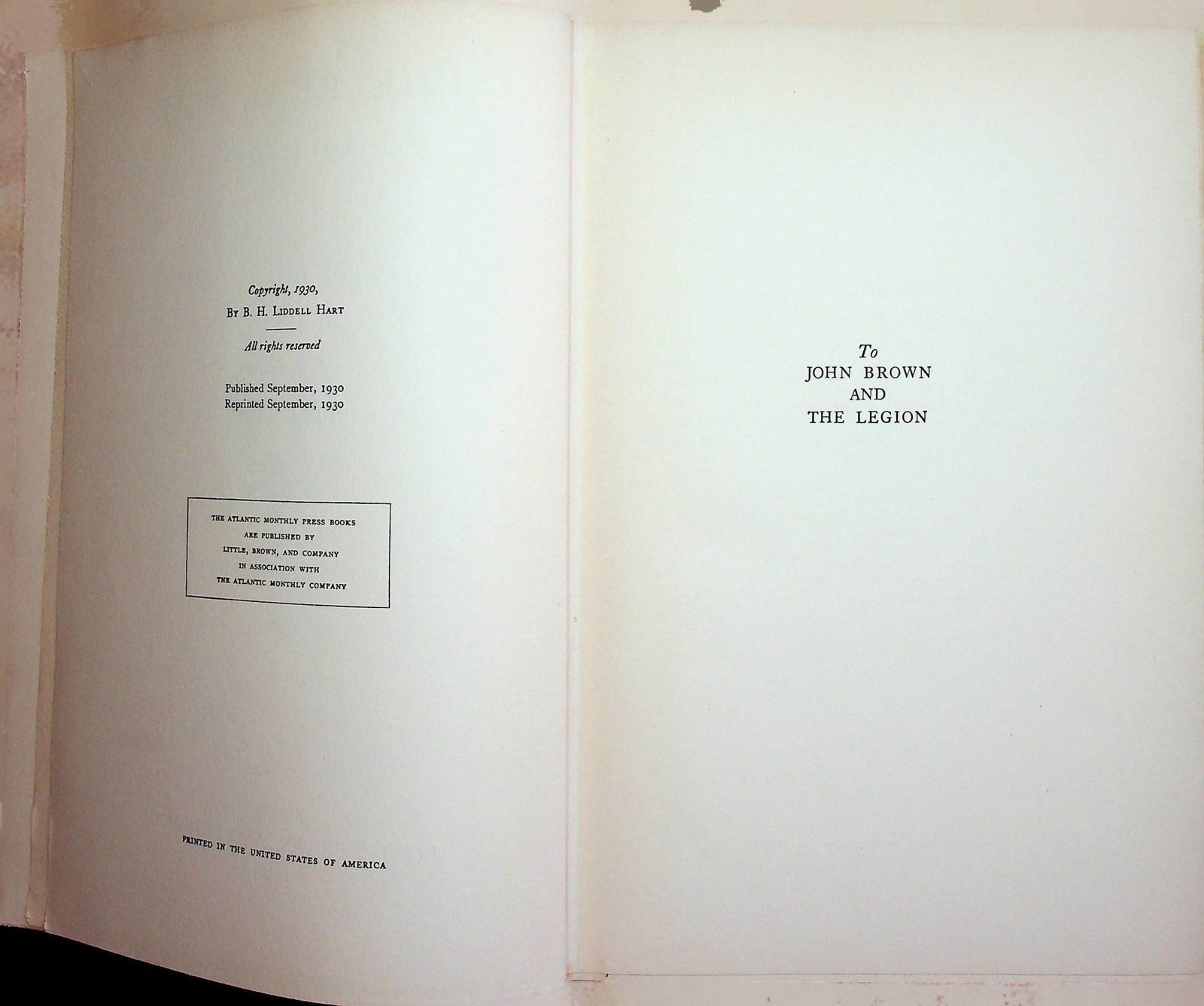 B H Liddell Hart / The Real War 1914 To 1918 1930 Reprint