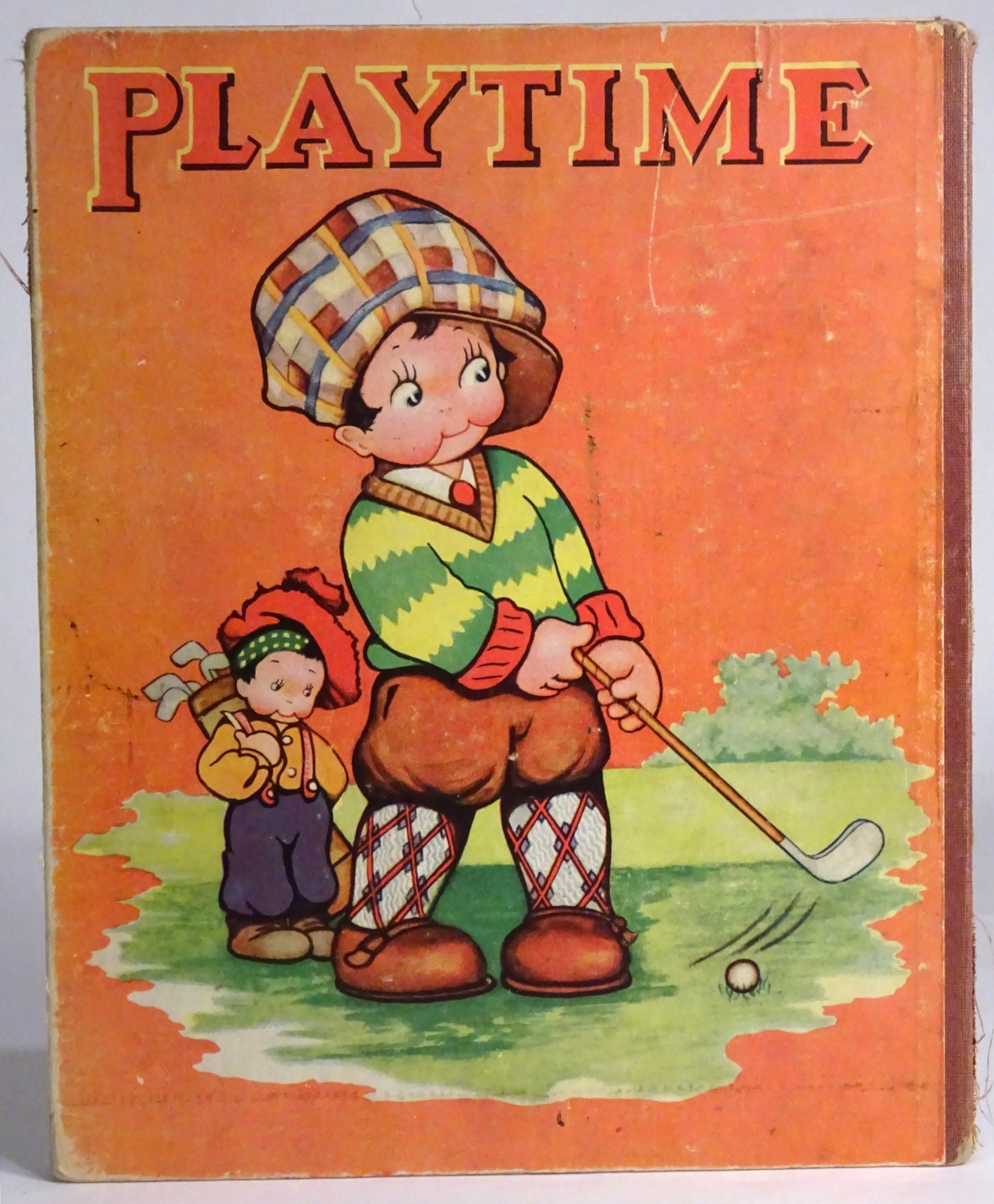 c 1920 PLAYTIME-Whitman #2032-FOLDING BOARD BOOK-5′ 5″ Long!-BEATRICE MALLET
