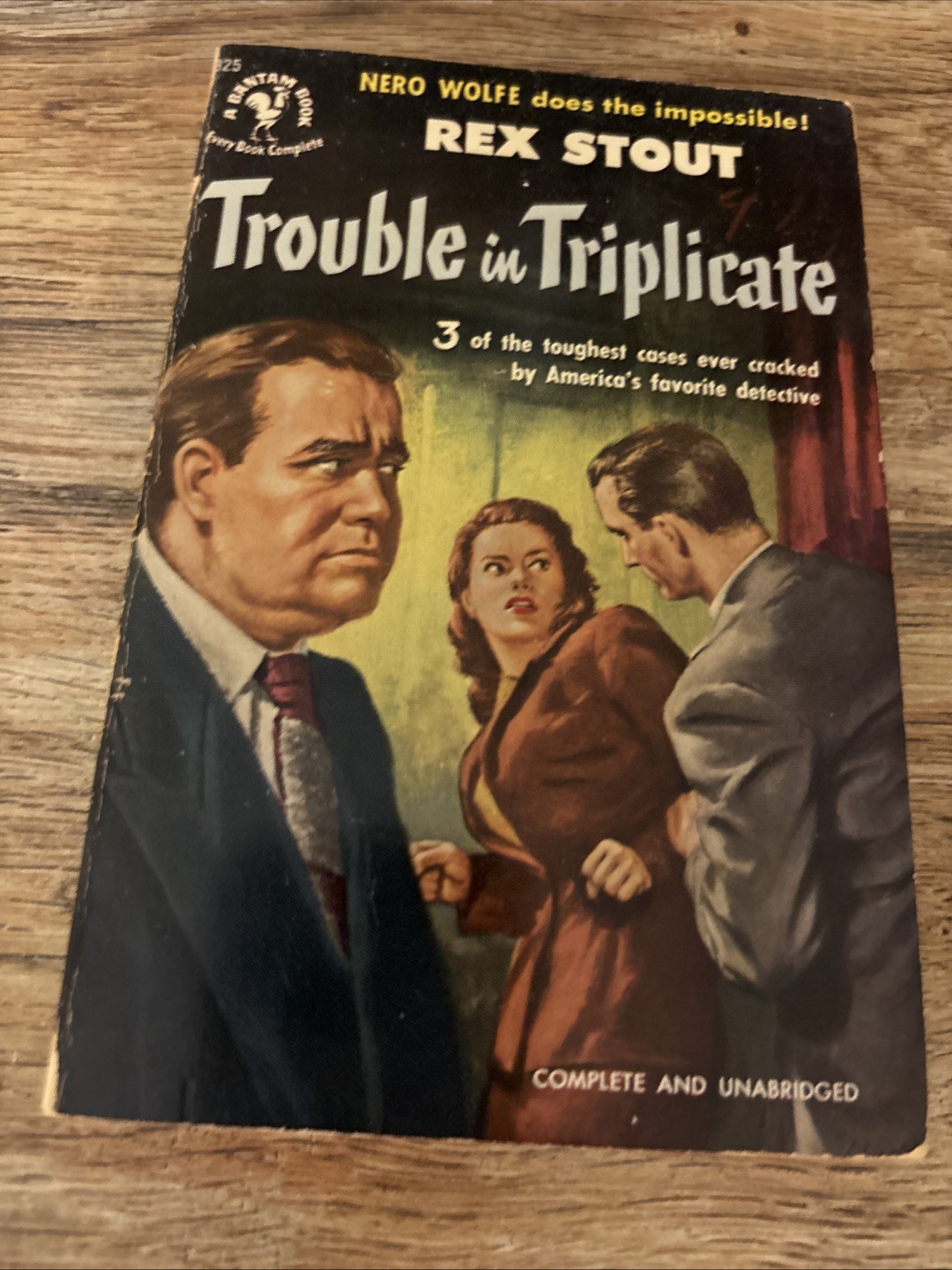 3 Early Vintage Rex Stout PB 1sts. Nero Wolfe. rubber Band, Too Many Cooks, +