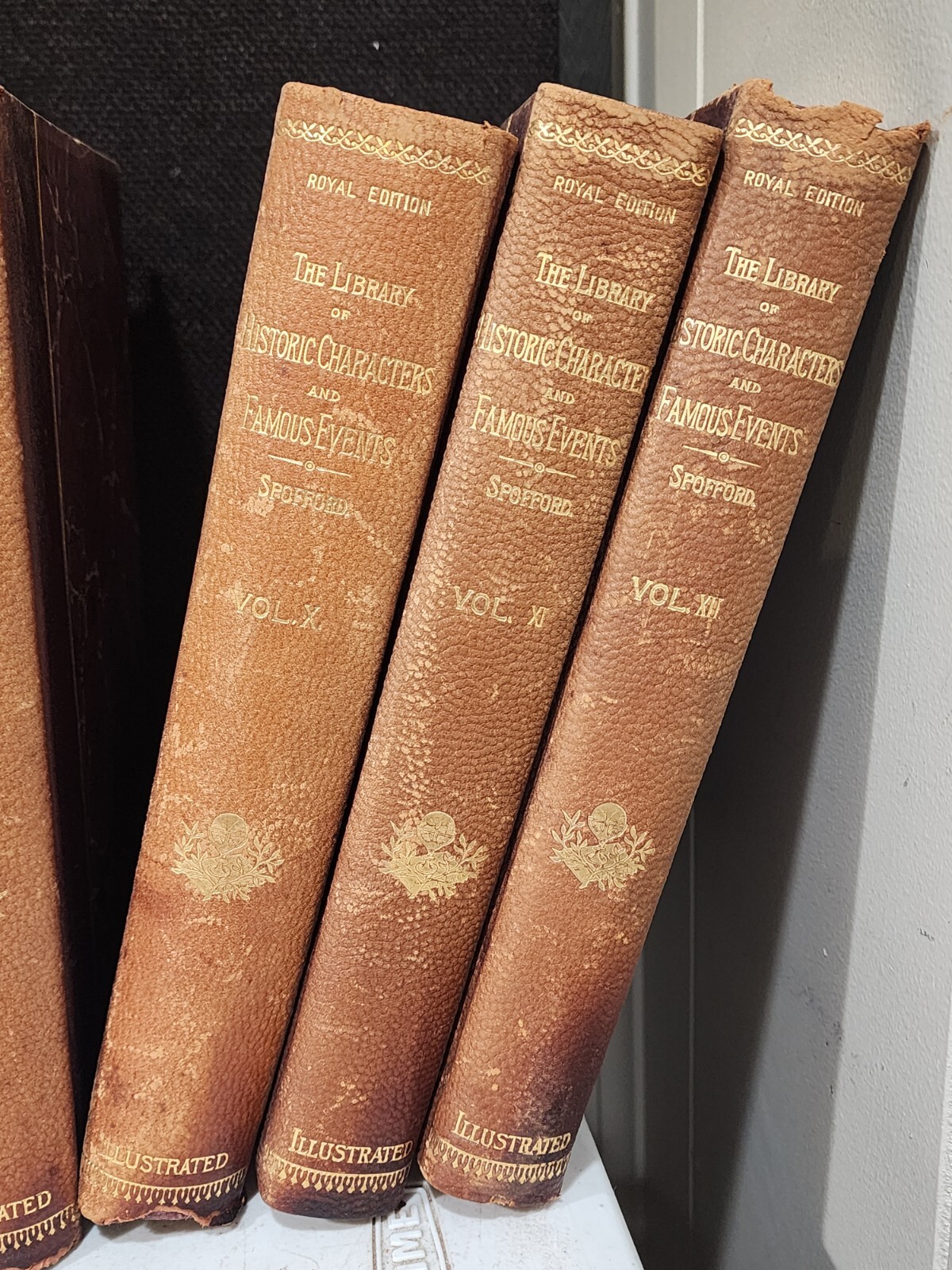 1896 Library of Historic Characters SPOFFORD -ROYAL EDITION- 12 VOLUMES Signed