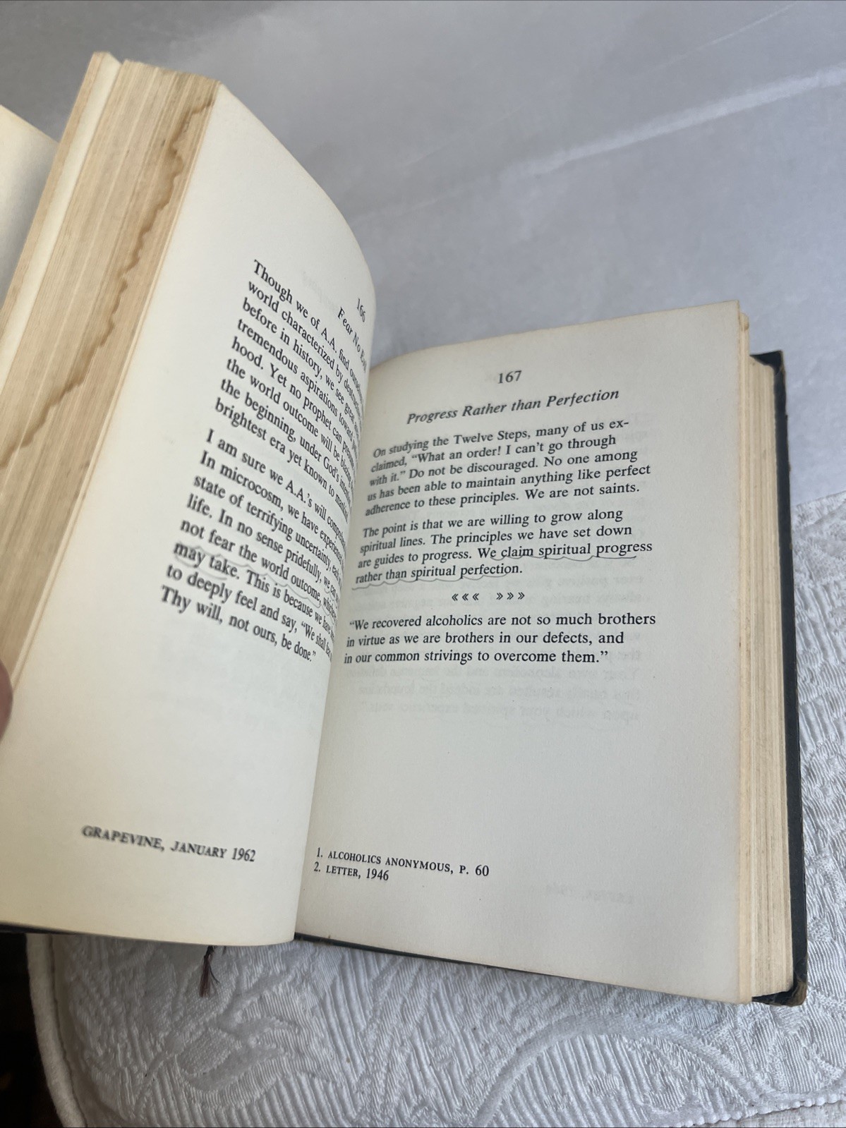The A.A. Way Of Life A Reader By Bill 1967 Alcoholics Anonymous #H