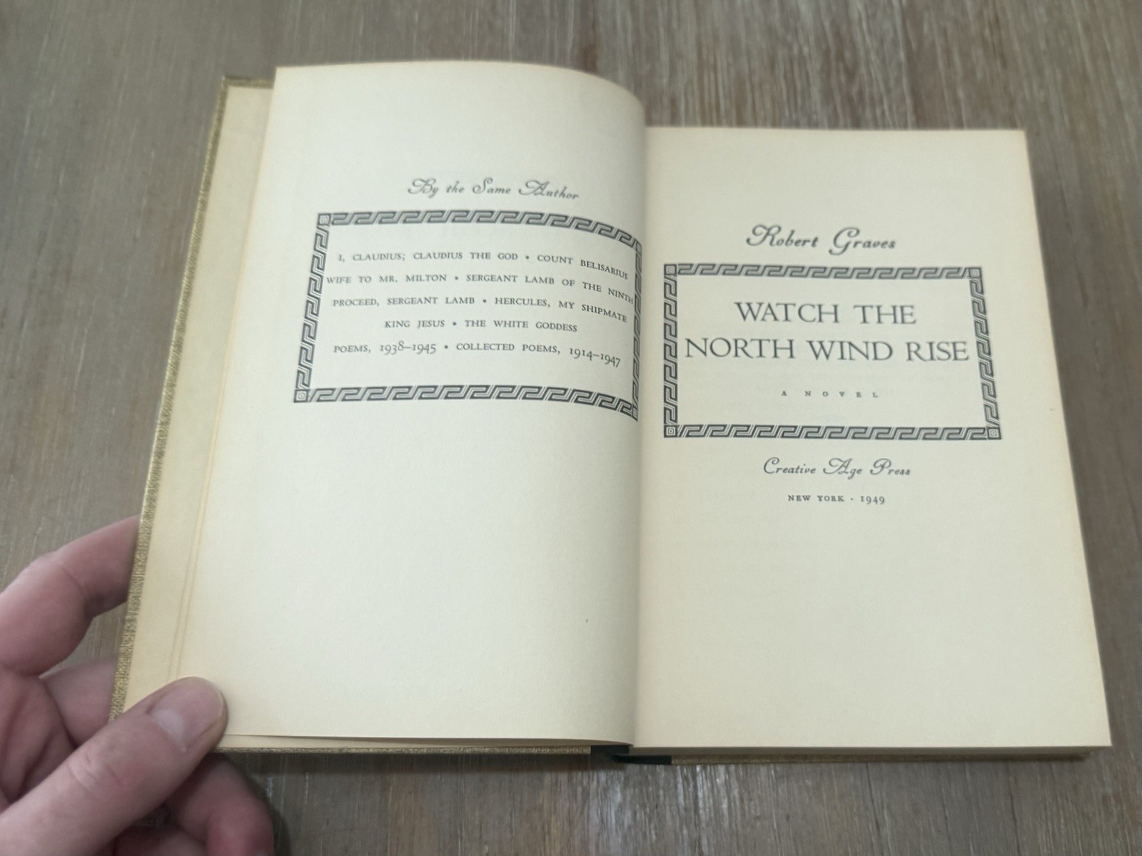 Watch the Northwind Rise by Robert Graves (1949) 1st Edition Hardcover Novel