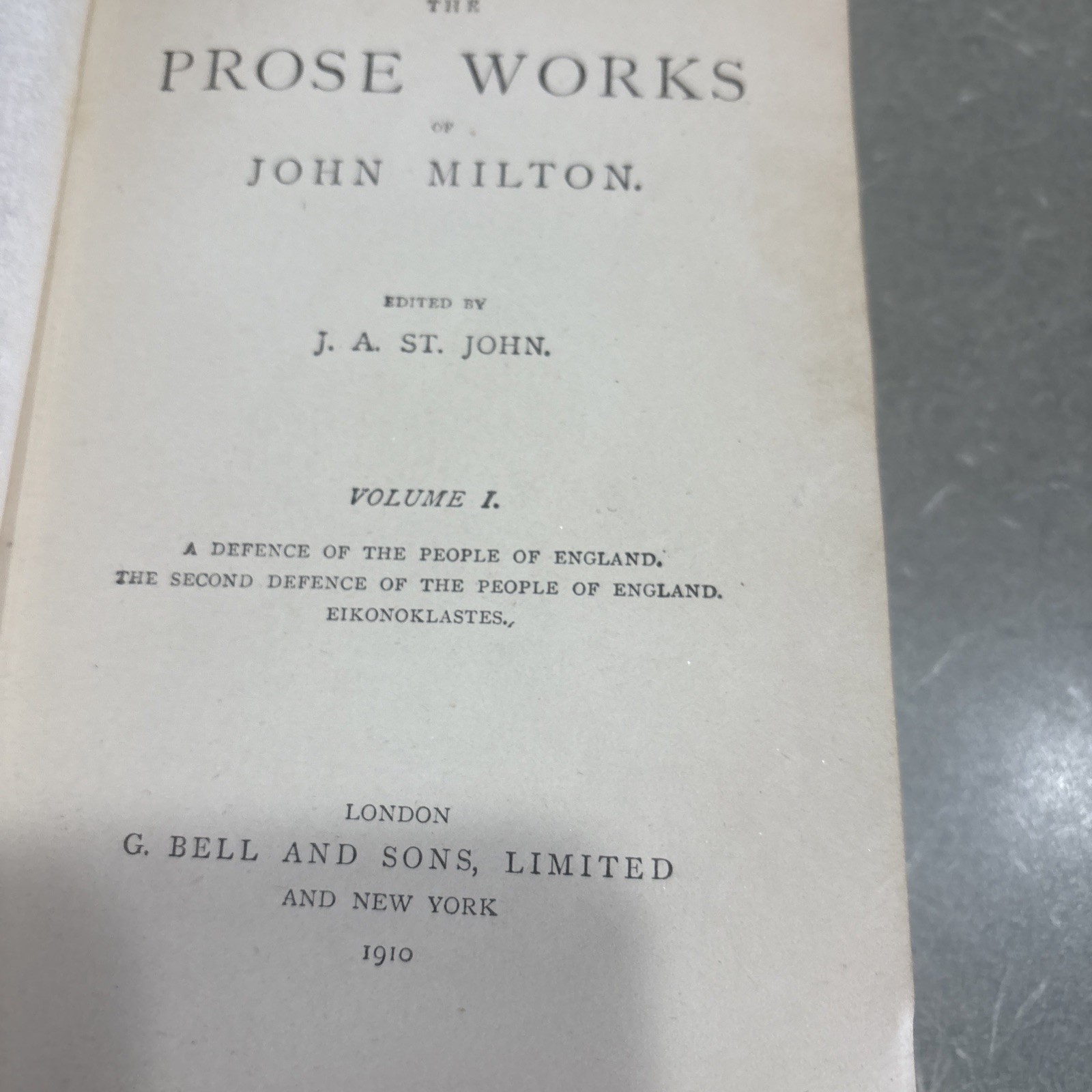 John Milton’s Antique Book Lot