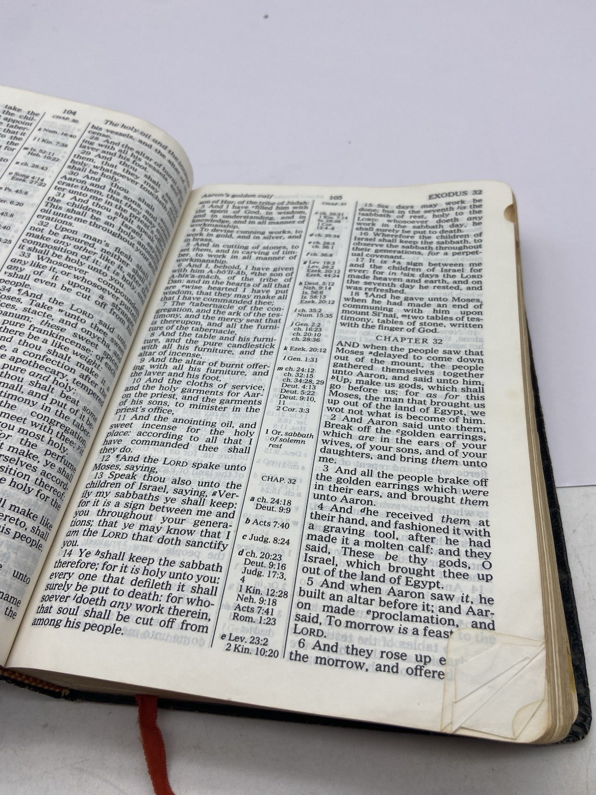 1972 VINTAGE KJV HOLY BIBLE THOMAS NELSON 686 BLACK GENUINE LEATHER RED LETTER