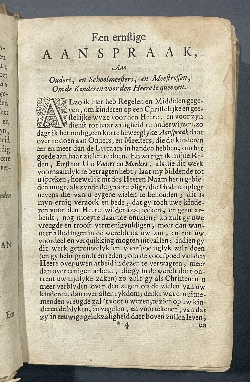Antique 1724 “The Duty Of The Parents To Educate…, Jacobus Koelman Vellum Book