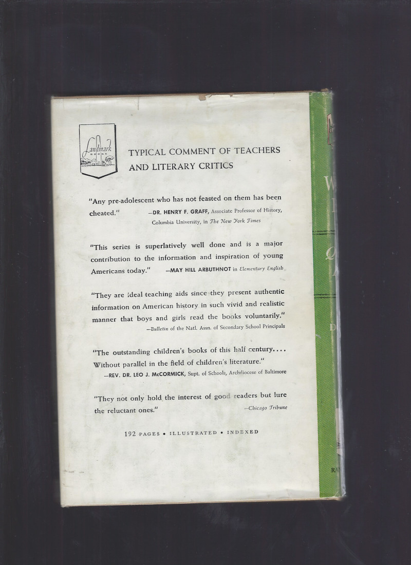 William Penn Quaker Hero Landmark #98 w Author Letter FIRST PRINTING HB/DJ